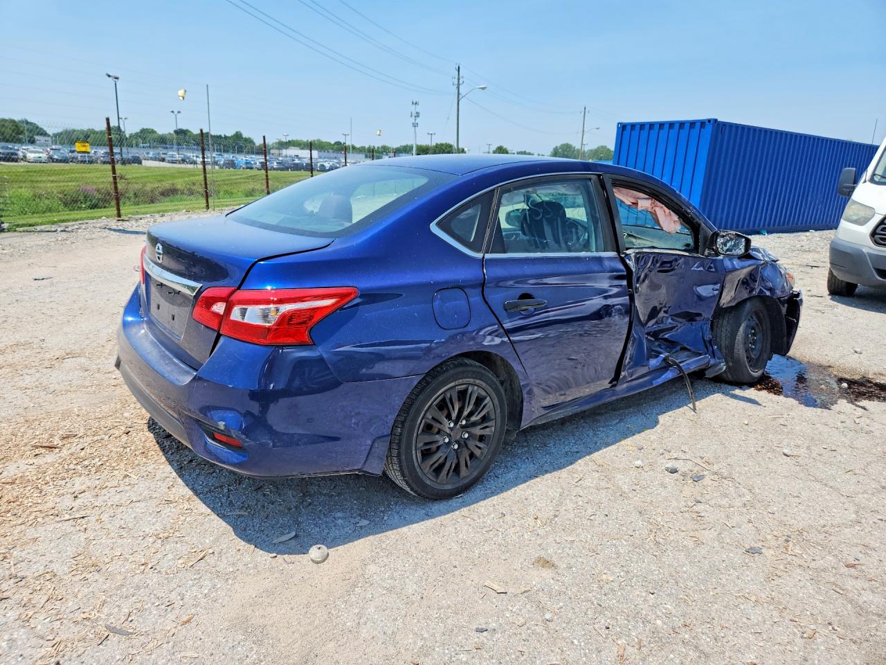 2018 Nissan Sentra S Blue vin: 3N1AB7AP6JY303684