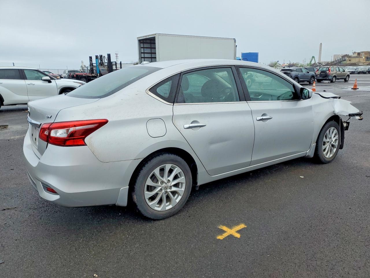 2019 Nissan Sentra Sv Серебряный vin: 3N1AB7AP6KL618676