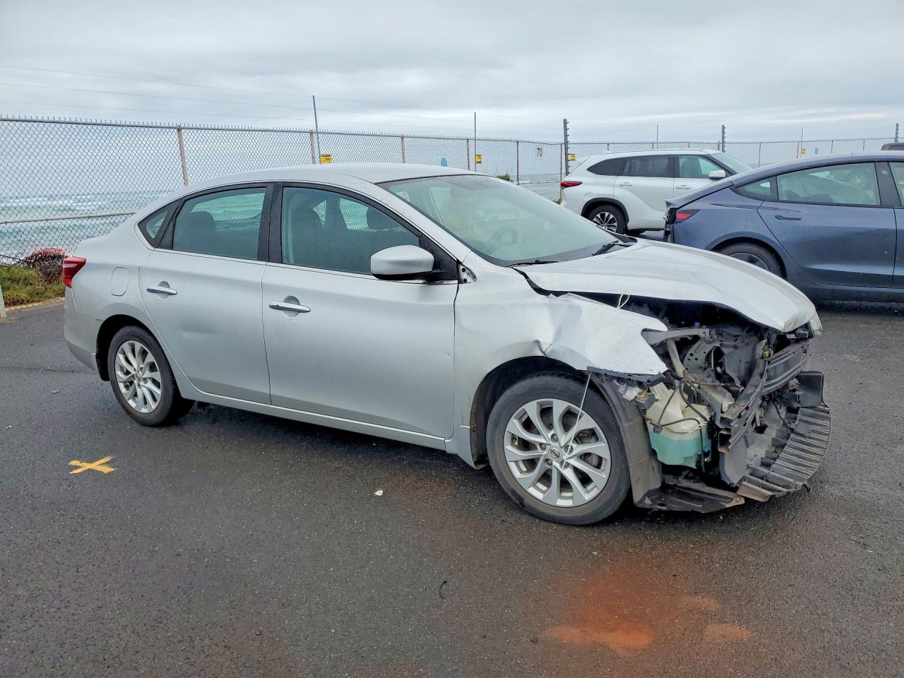 2019 Nissan Sentra Sv Серебряный vin: 3N1AB7AP6KL618676