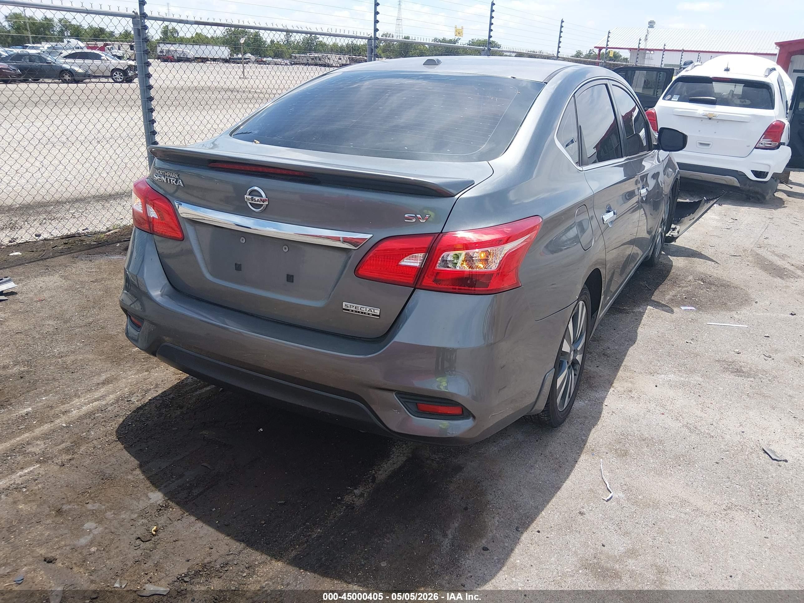 2019 Nissan Sentra Sv Gray vin: 3N1AB7AP6KY211024