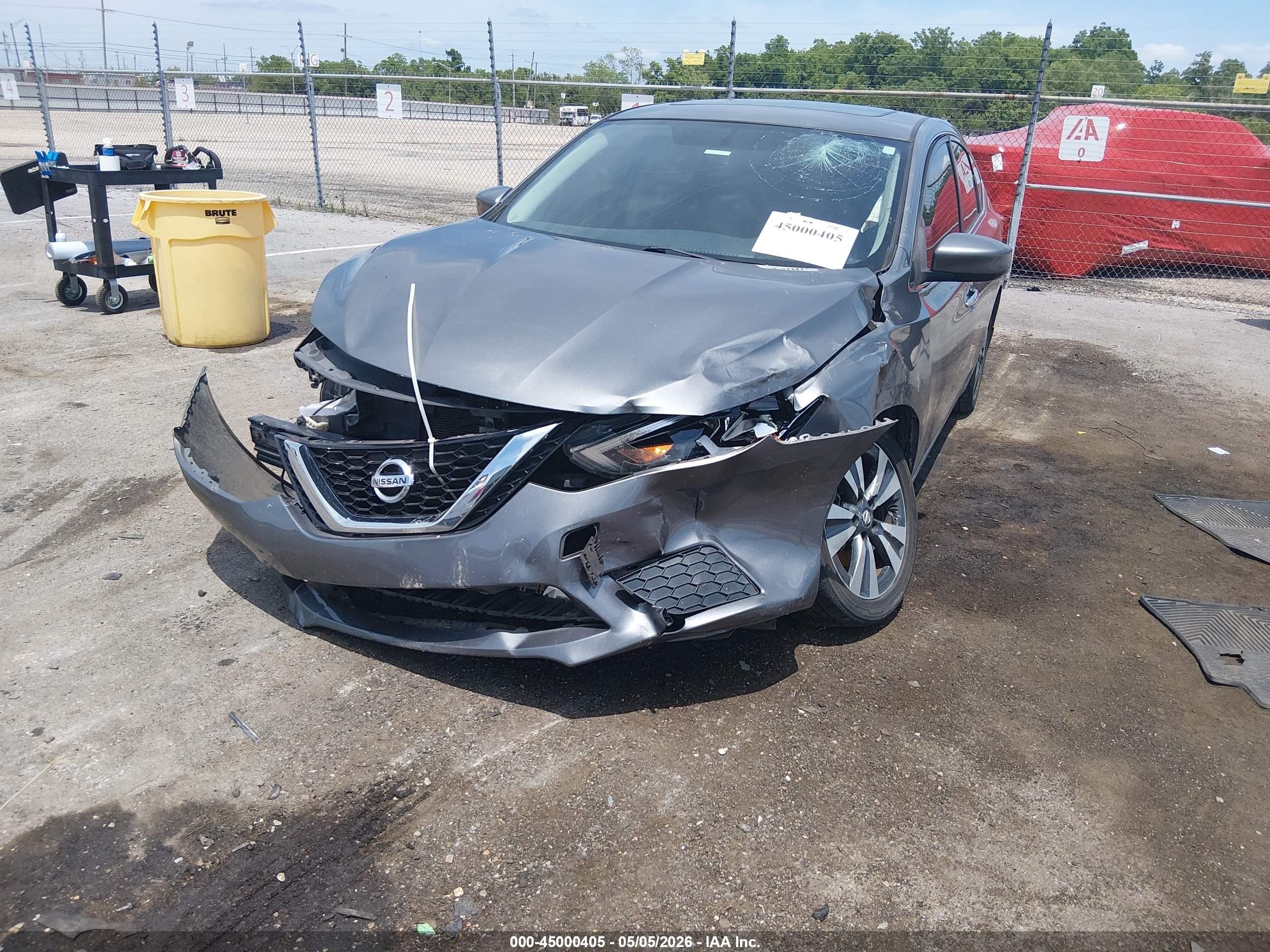 2019 Nissan Sentra Sv Gray vin: 3N1AB7AP6KY211024