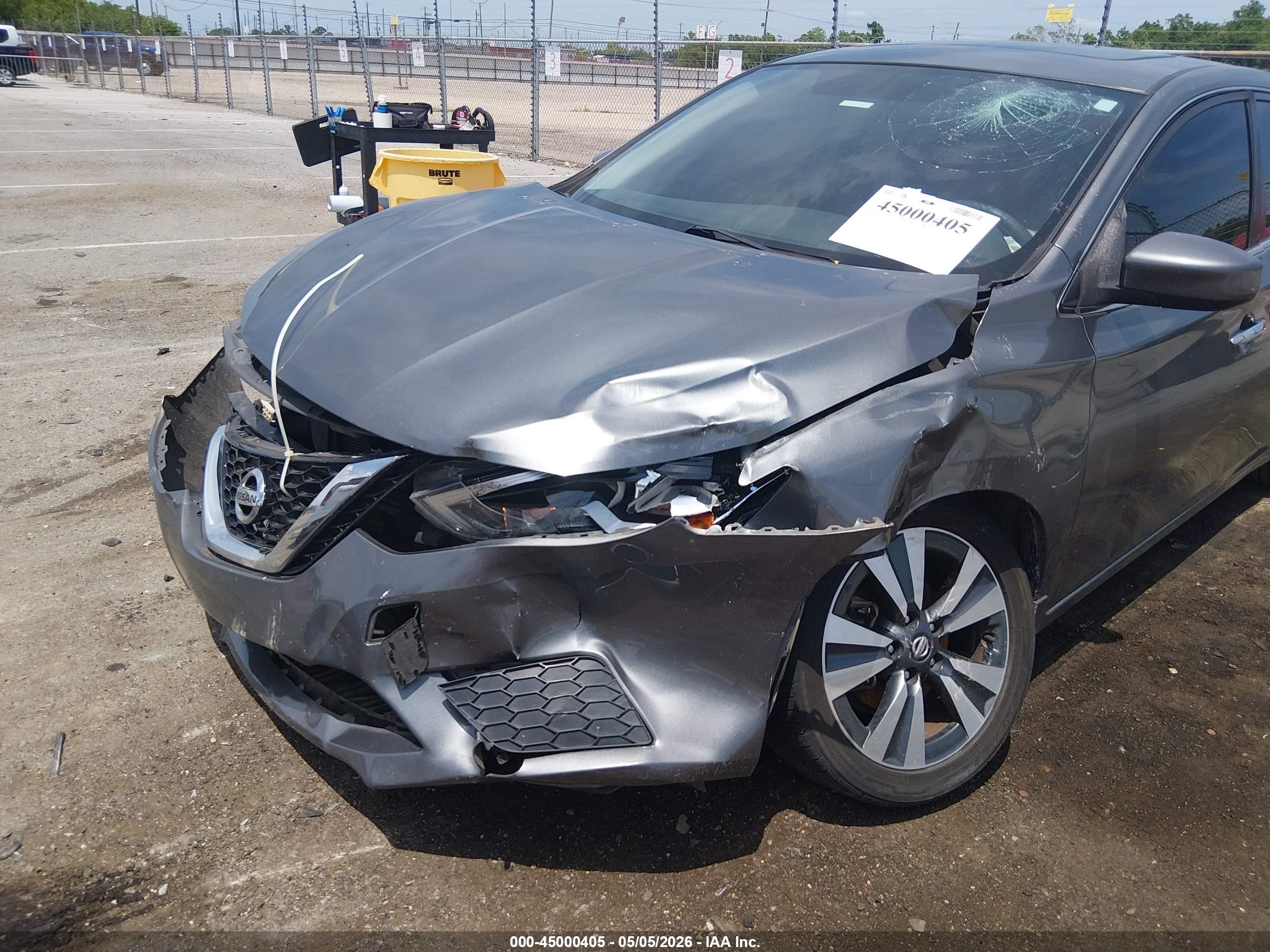 2019 Nissan Sentra Sv Gray vin: 3N1AB7AP6KY211024