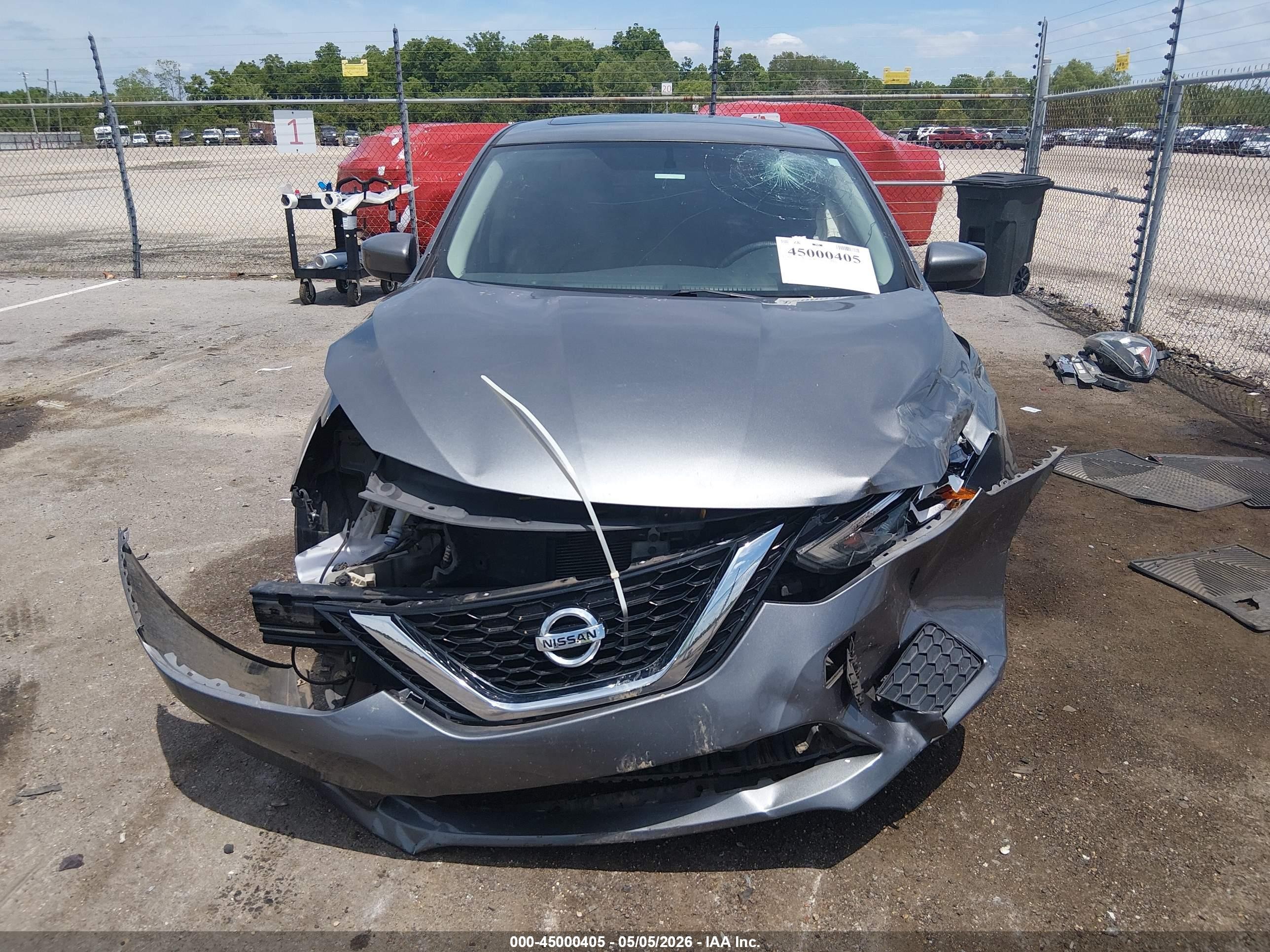 2019 Nissan Sentra Sv Gray vin: 3N1AB7AP6KY211024