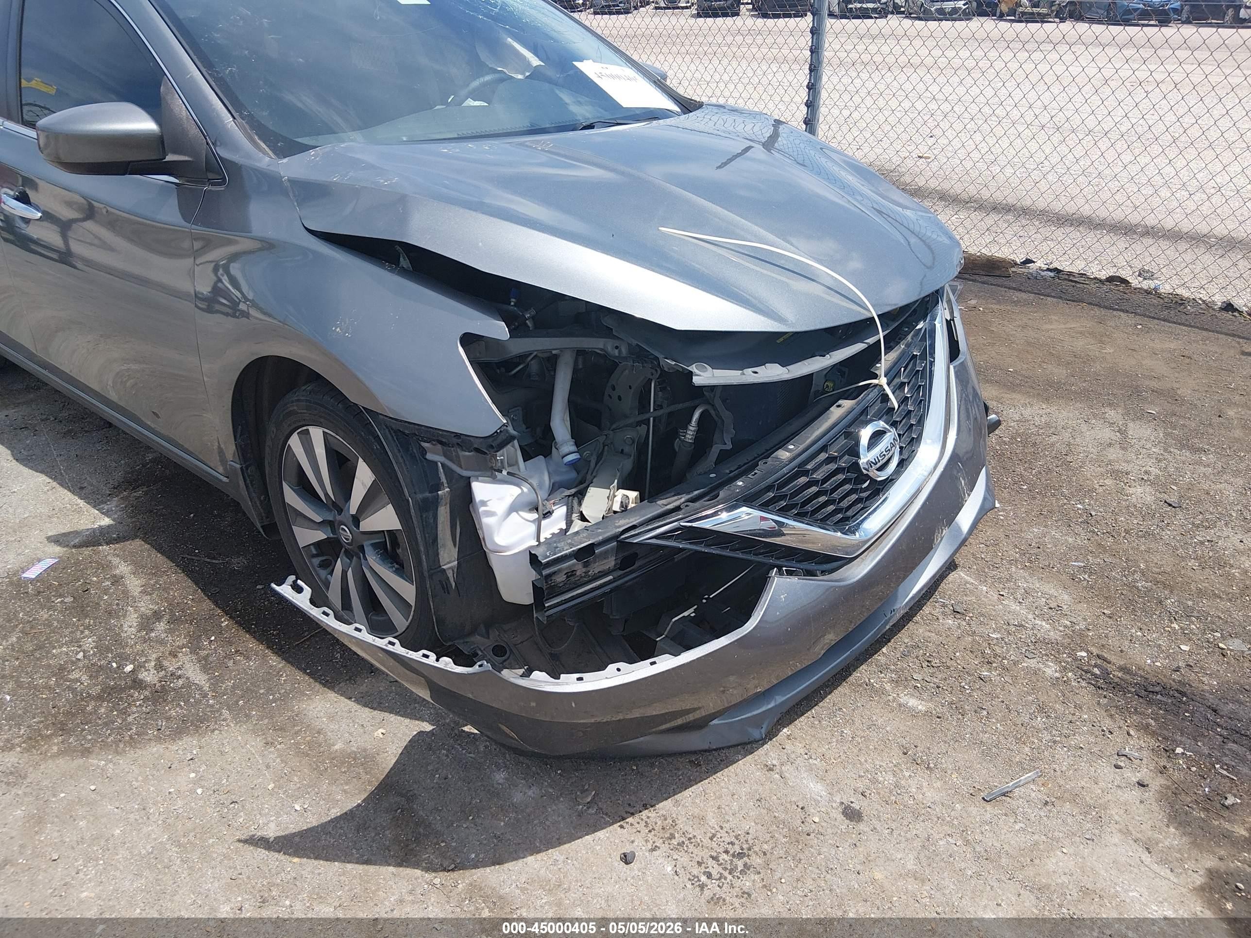 2019 Nissan Sentra Sv Gray vin: 3N1AB7AP6KY211024