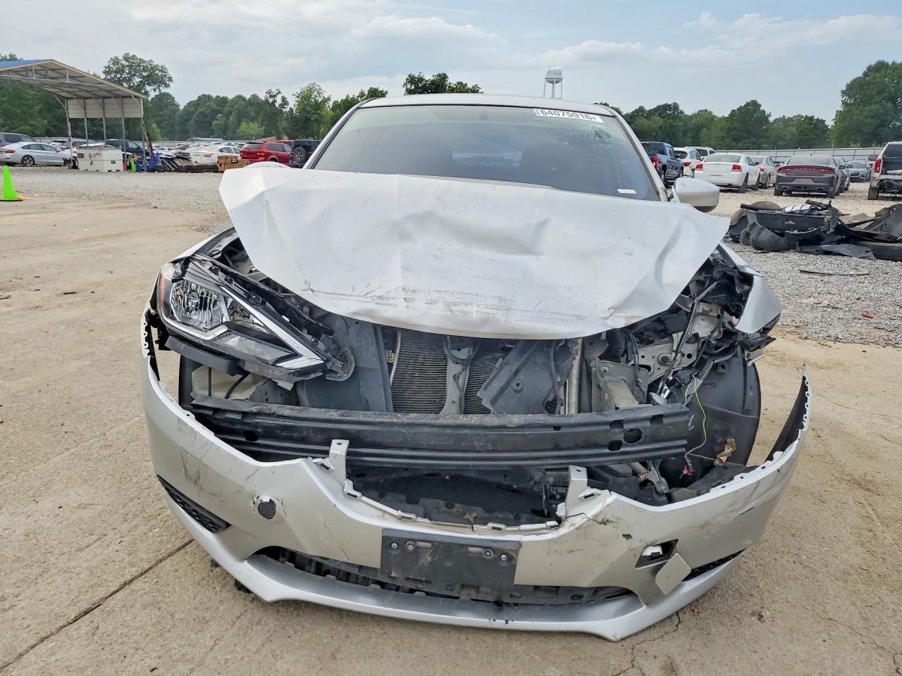 2019 Nissan Sentra Sv Silver vin: 3N1AB7AP6KY318591