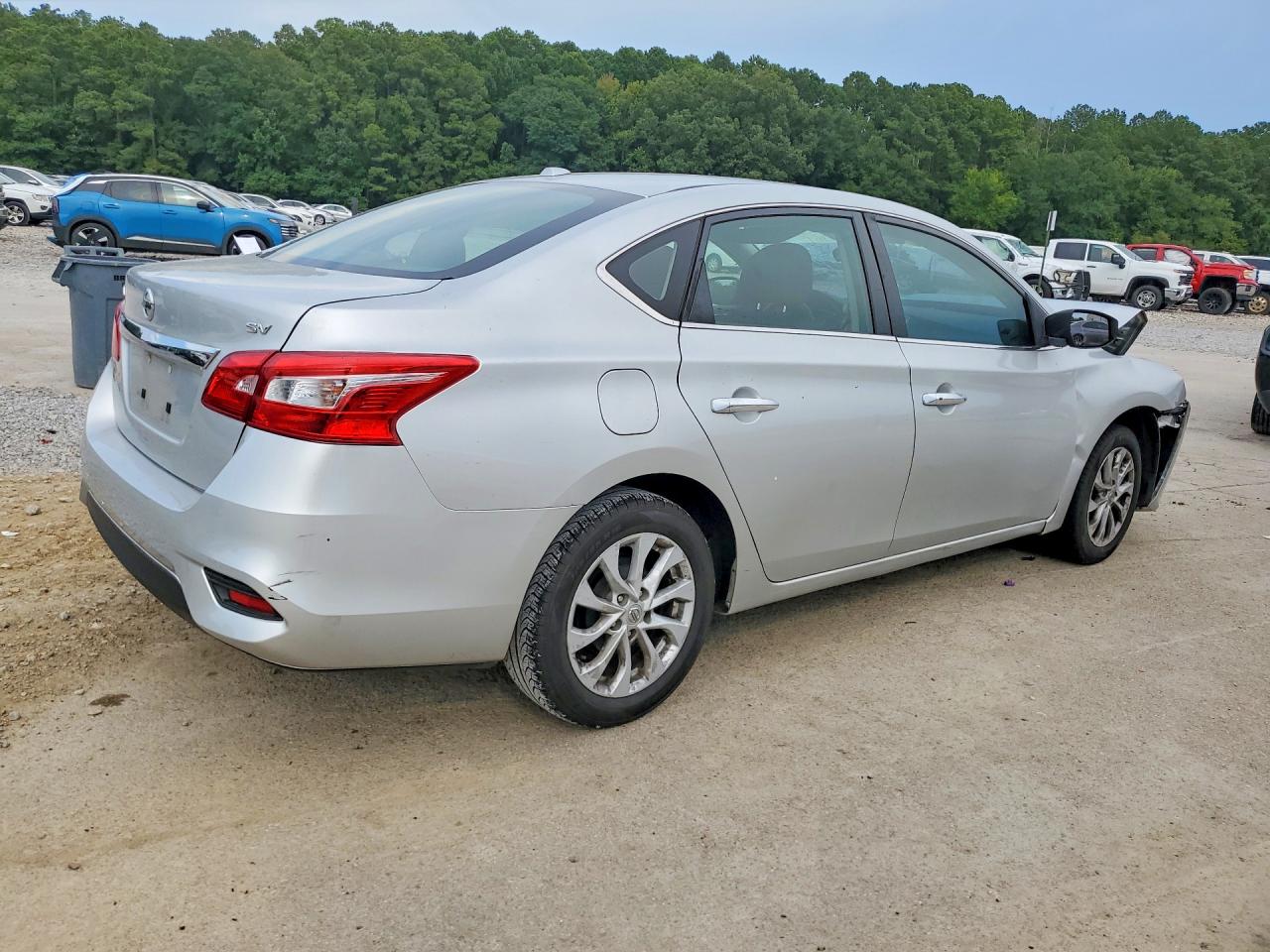 2019 Nissan Sentra Sv Silver vin: 3N1AB7AP6KY318591