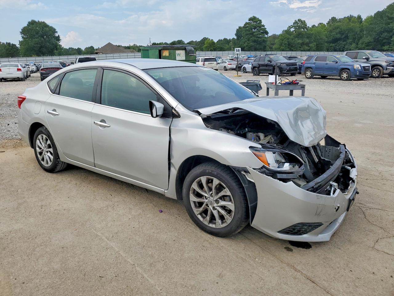 2019 Nissan Sentra Sv Silver vin: 3N1AB7AP6KY318591