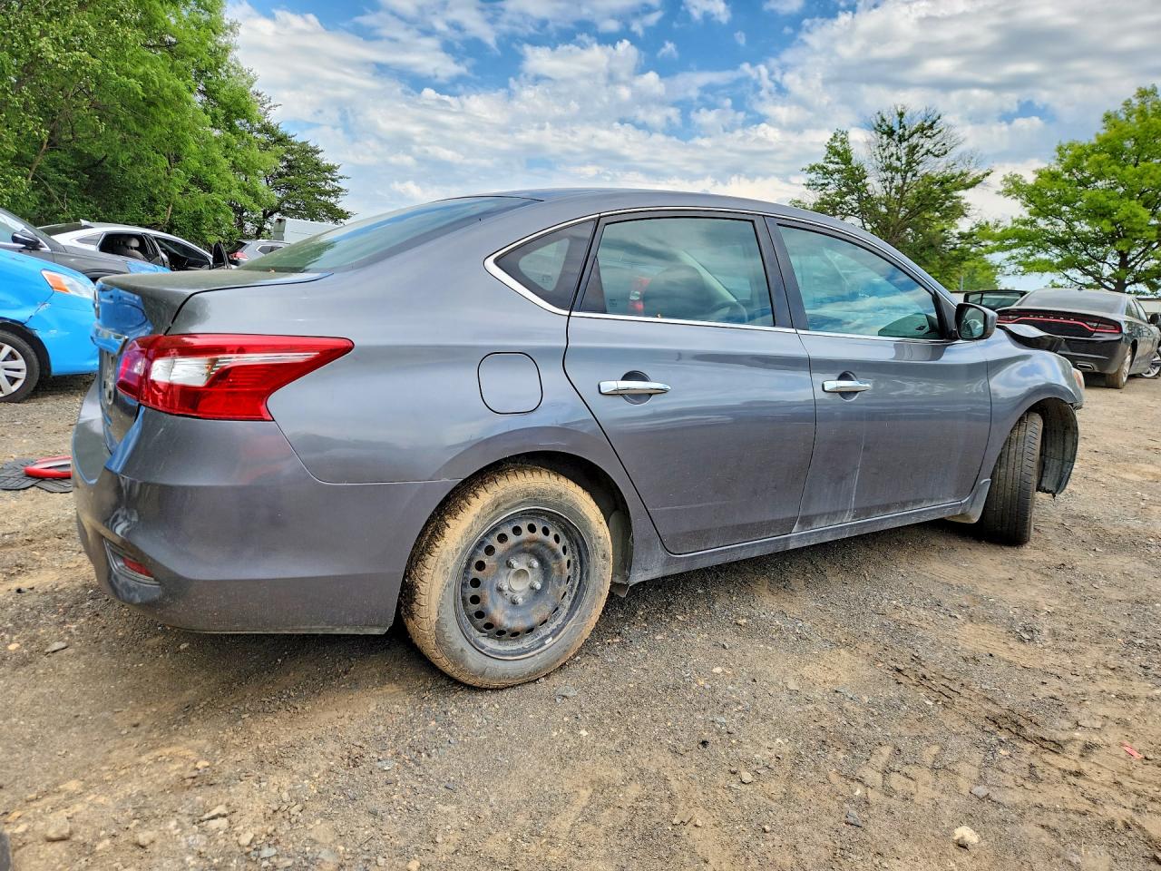 2019 Nissan Sentra S Серый vin: 3N1AB7AP6KY349968