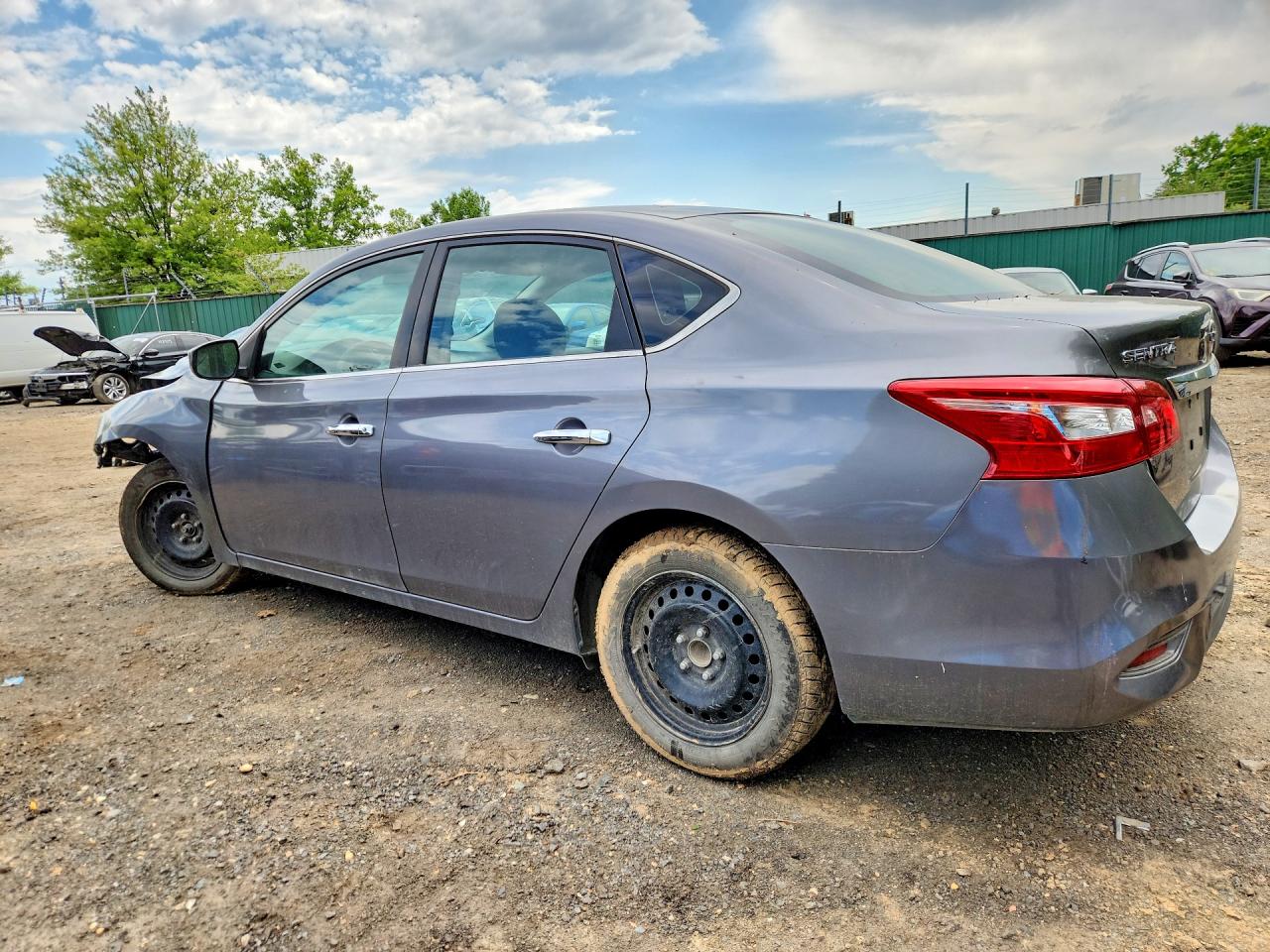 2019 Nissan Sentra S Серый vin: 3N1AB7AP6KY349968