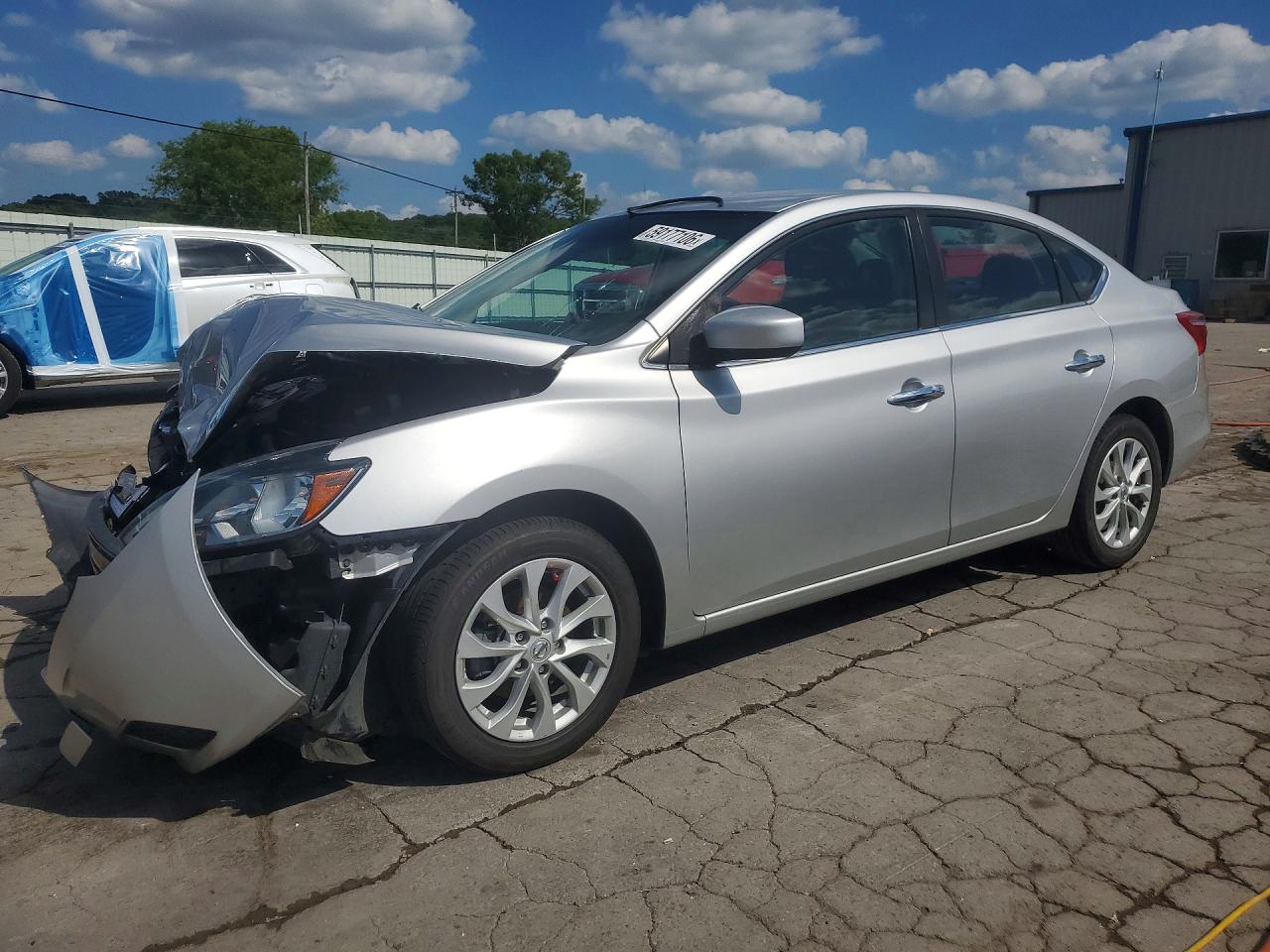 2019 Nissan Sentra Sv Silver vin: 3N1AB7AP6KY353972