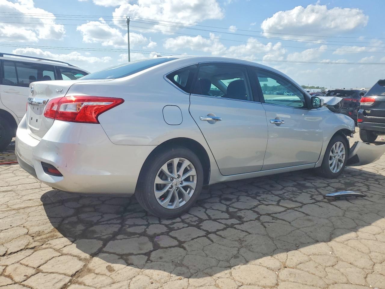 2019 Nissan Sentra Sv Silver vin: 3N1AB7AP6KY353972