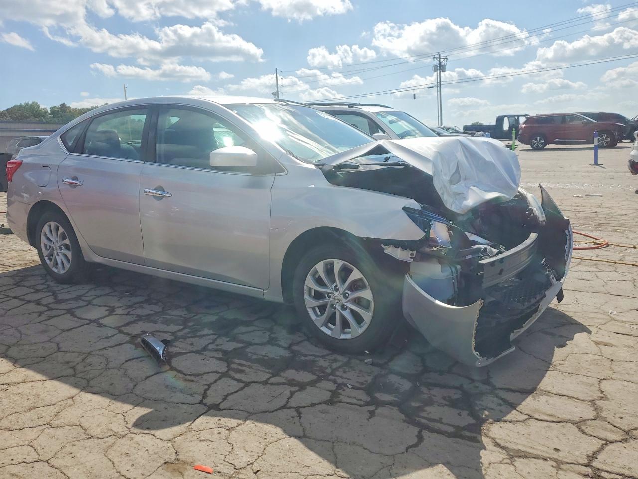 2019 Nissan Sentra Sv Silver vin: 3N1AB7AP6KY353972