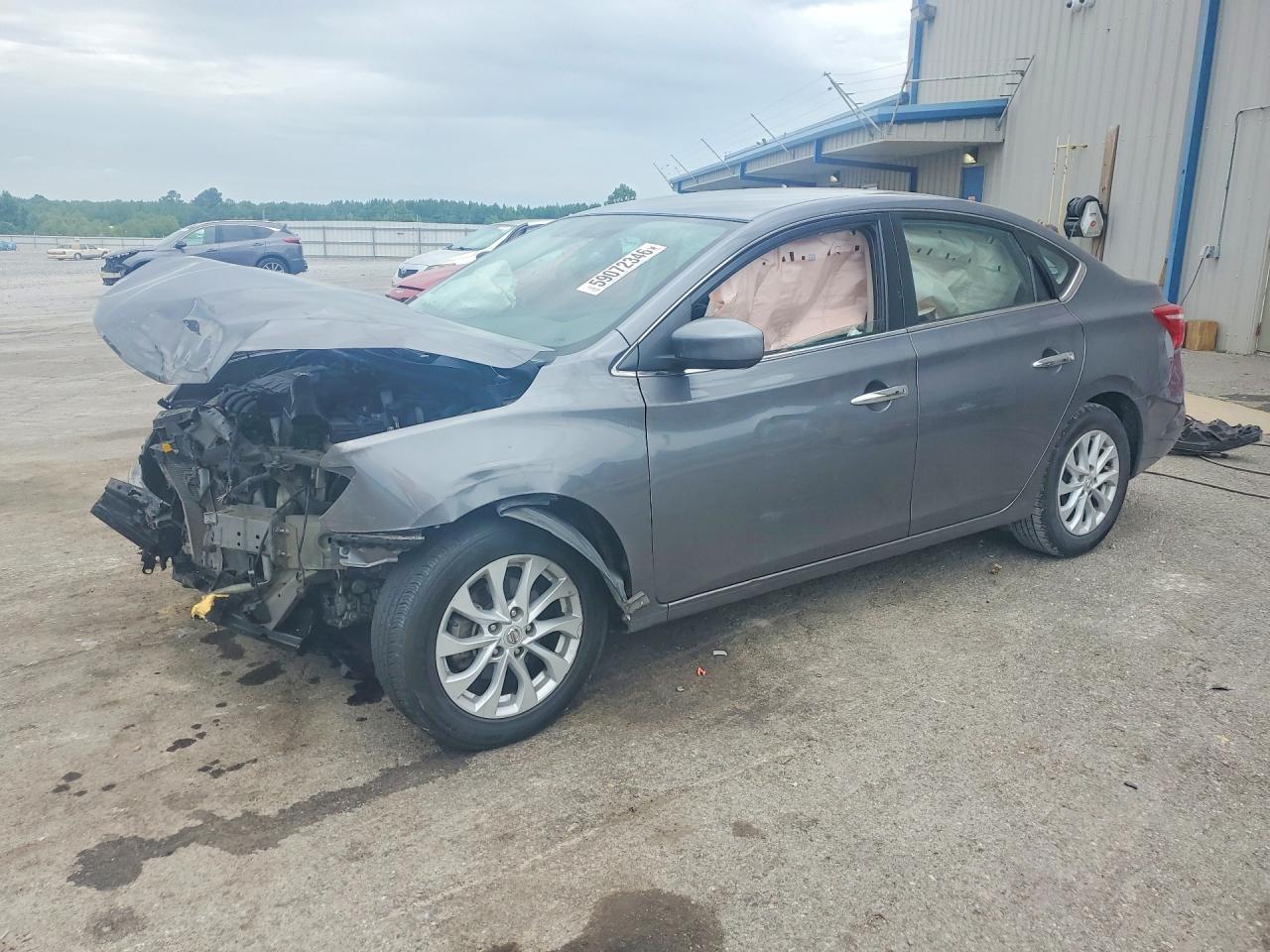 2019 Nissan Sentra Sv Gray vin: 3N1AB7AP6KY430419
