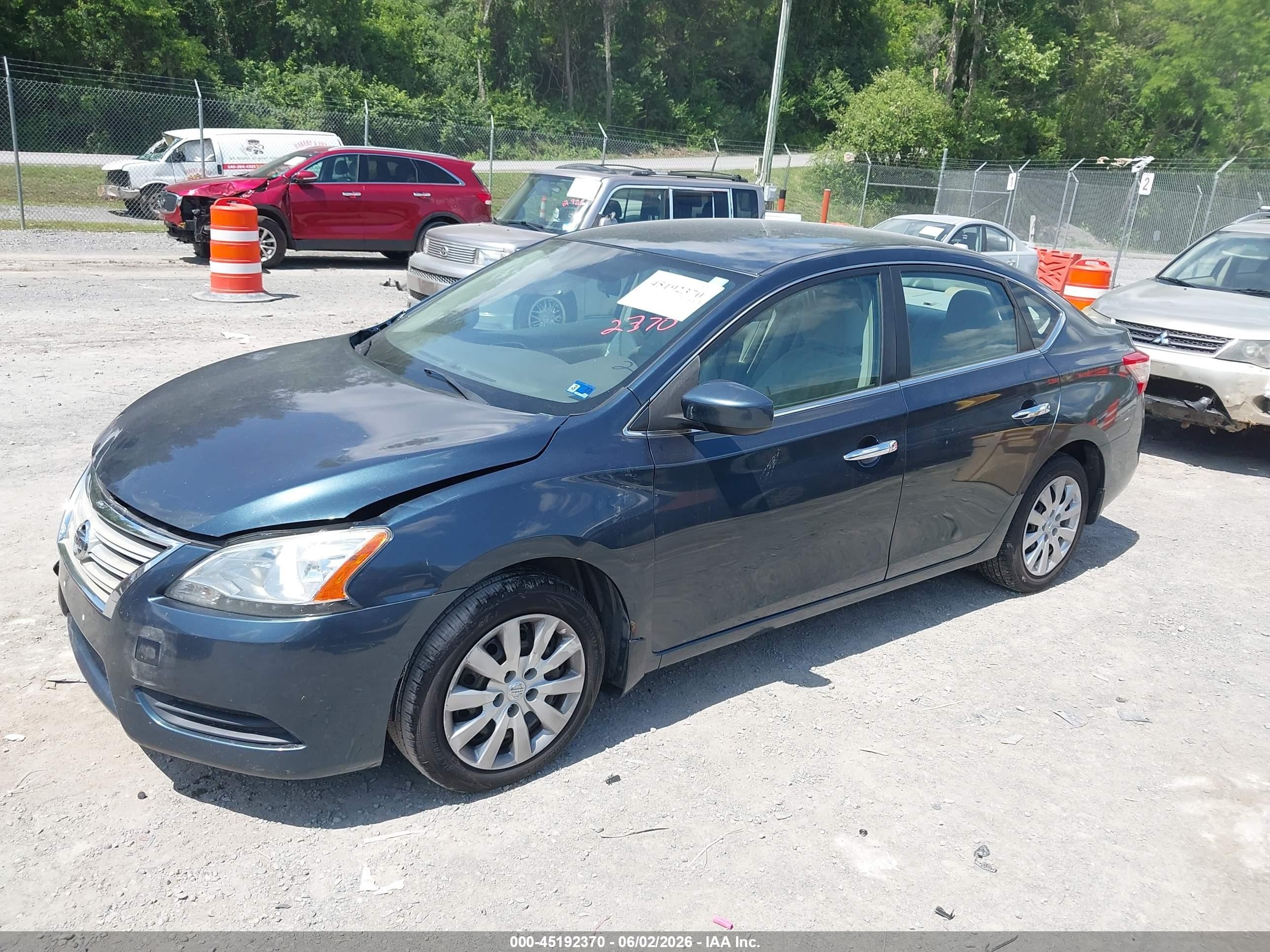 2013 Nissan Sentra Sv Blue vin: 3N1AB7AP7DL560628