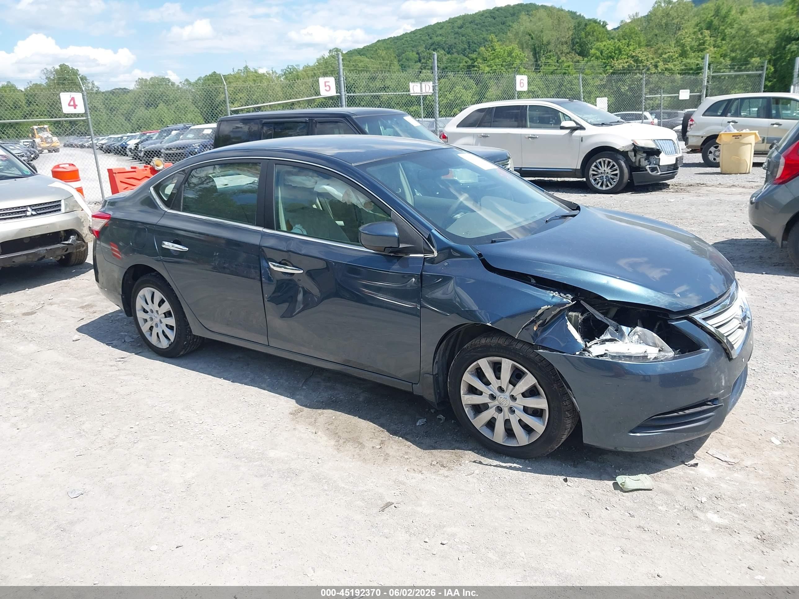 2013 Nissan Sentra Sv Blue vin: 3N1AB7AP7DL560628