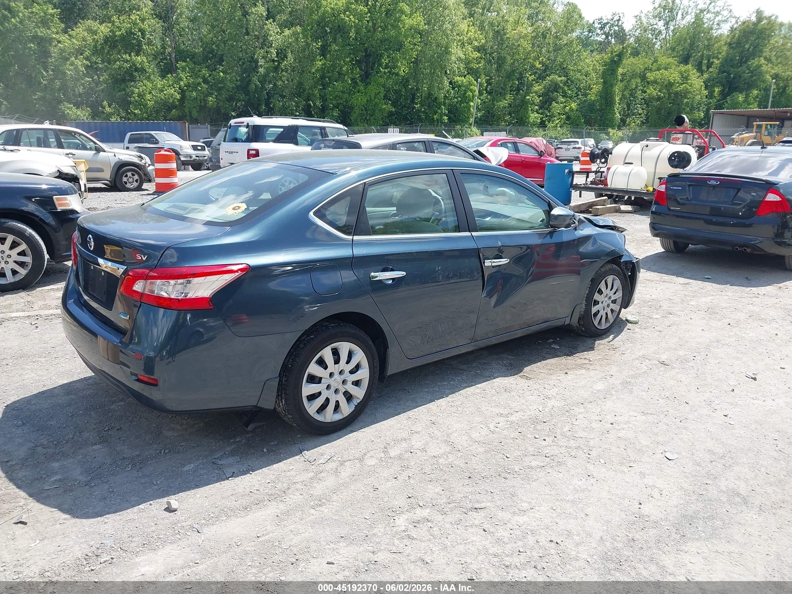 2013 Nissan Sentra Sv Blue vin: 3N1AB7AP7DL560628