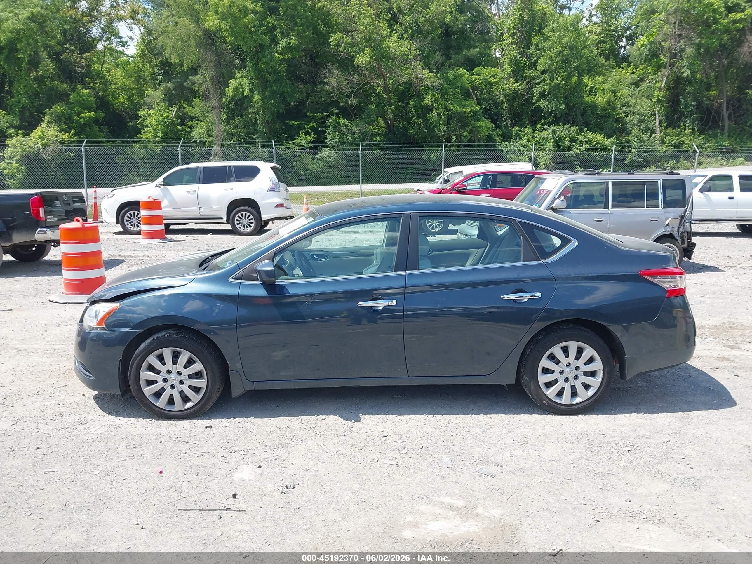 2013 Nissan Sentra Sv Blue vin: 3N1AB7AP7DL560628