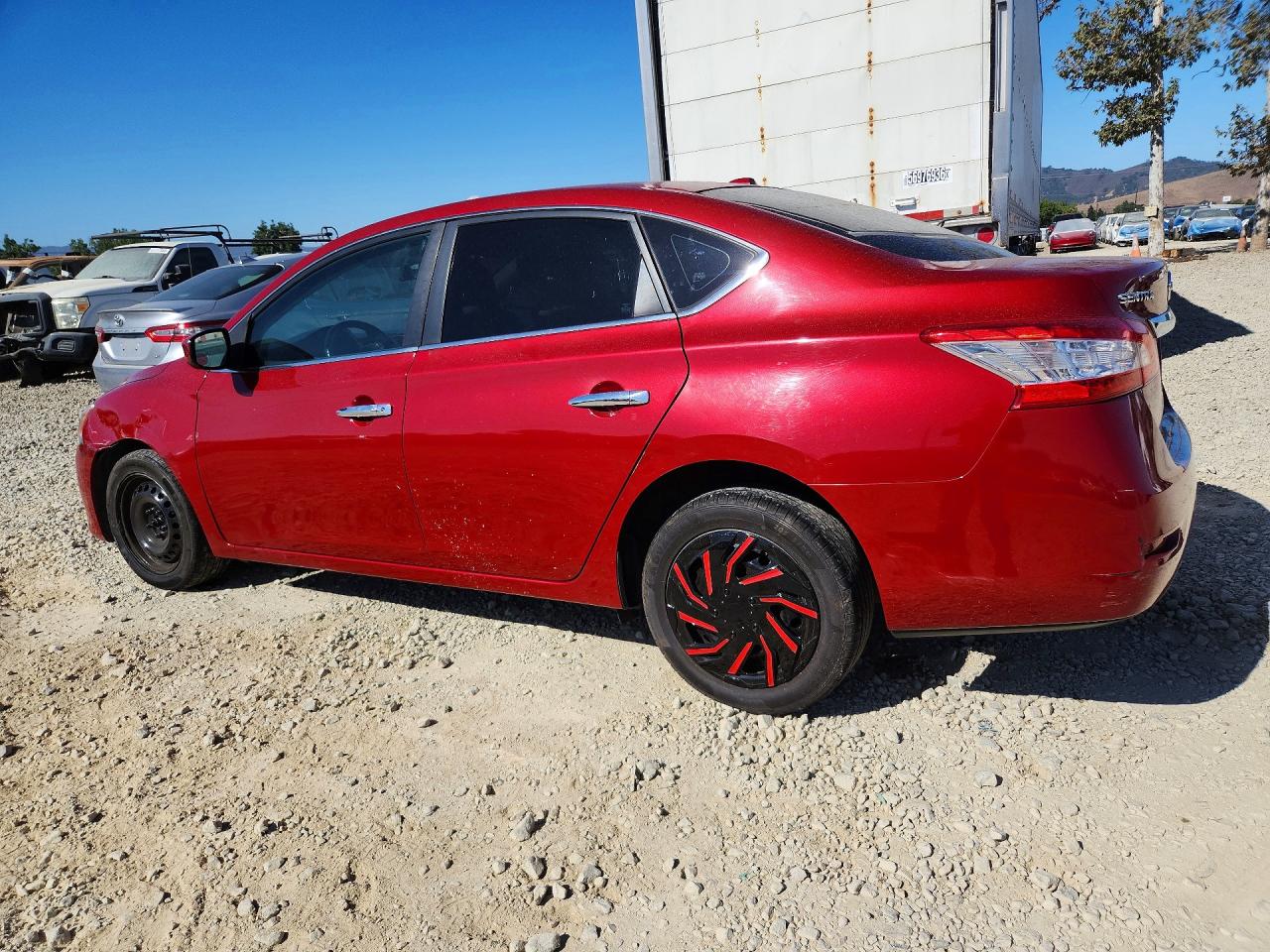 2013 Nissan Sentra S Red vin: 3N1AB7AP7DL608483