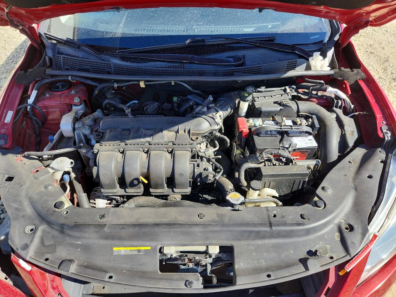 2013 Nissan Sentra S Red vin: 3N1AB7AP7DL608483