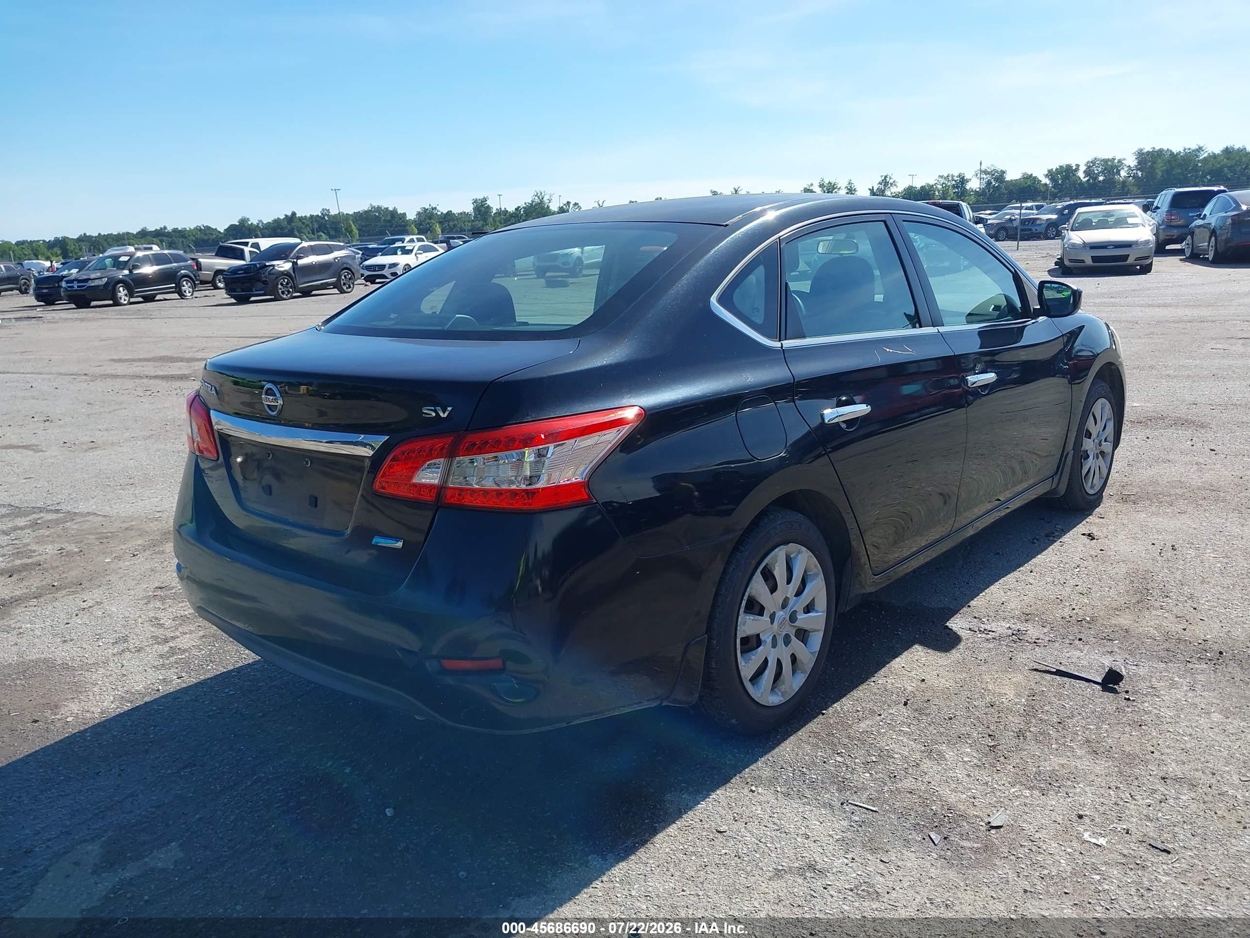 2013 Nissan Sentra Sv Black vin: 3N1AB7AP7DL614106