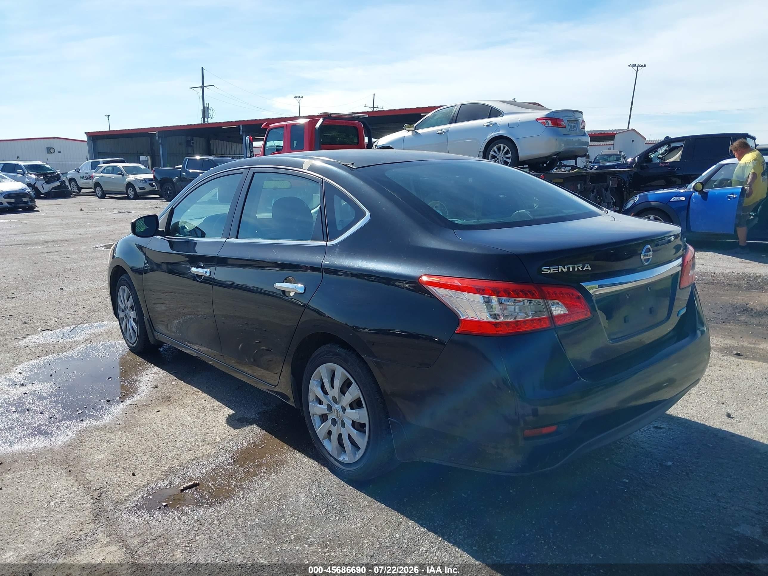 2013 Nissan Sentra Sv Black vin: 3N1AB7AP7DL614106