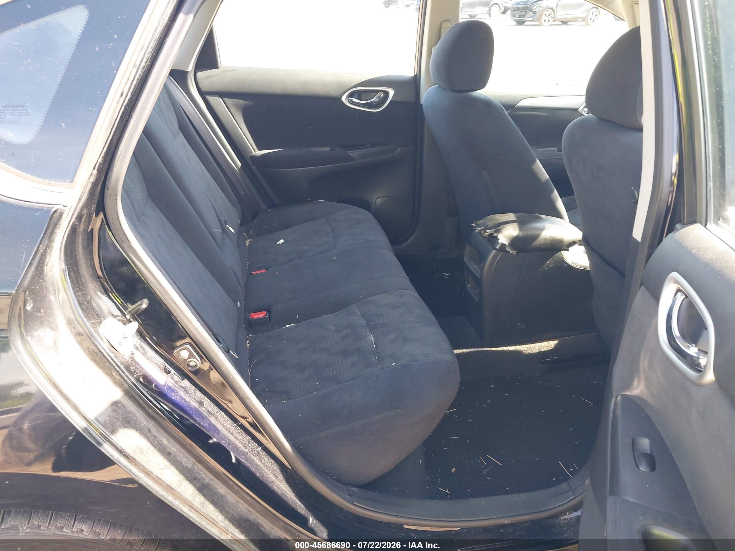 2013 Nissan Sentra Sv Black vin: 3N1AB7AP7DL614106