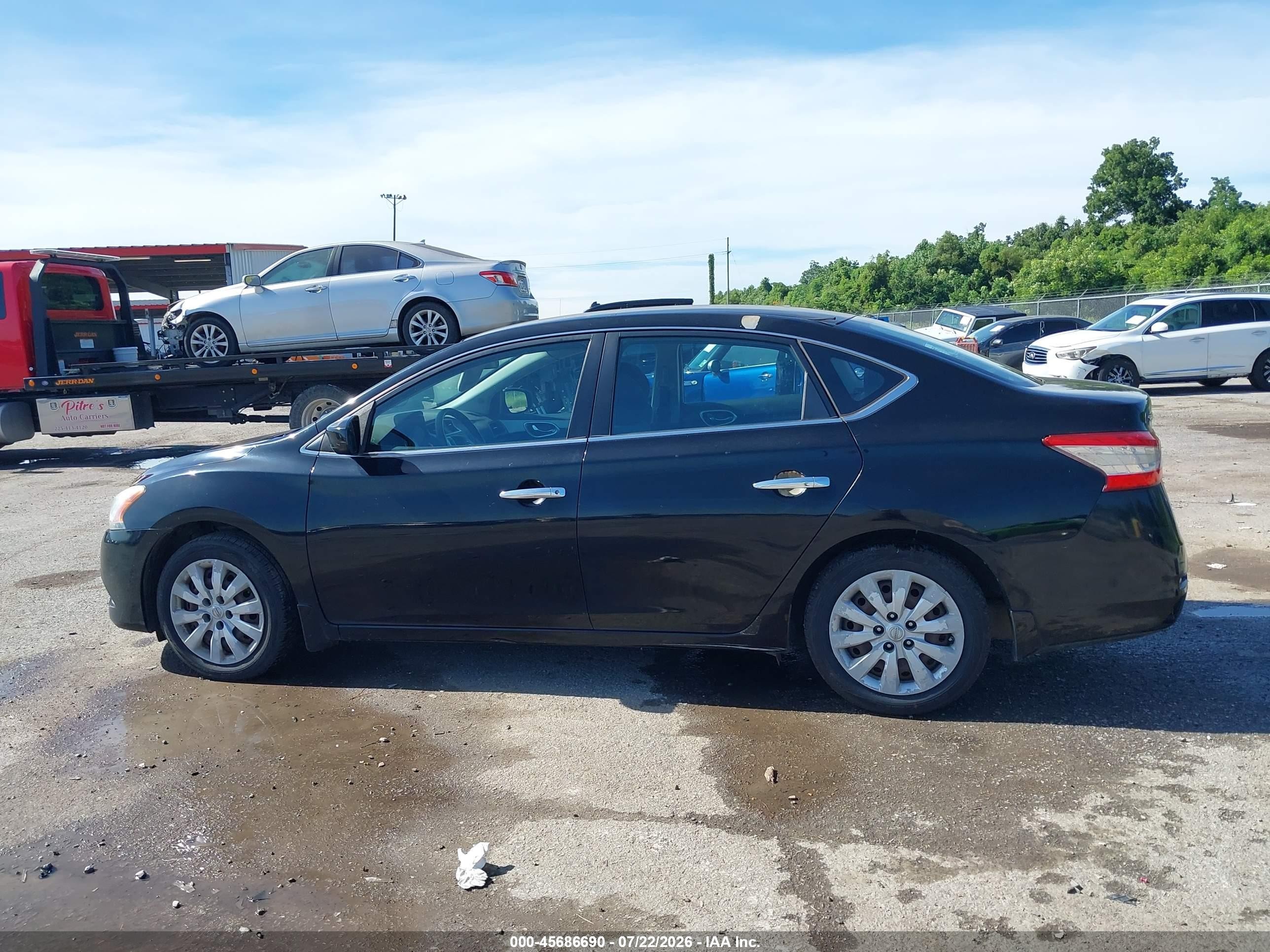2013 Nissan Sentra Sv Black vin: 3N1AB7AP7DL614106