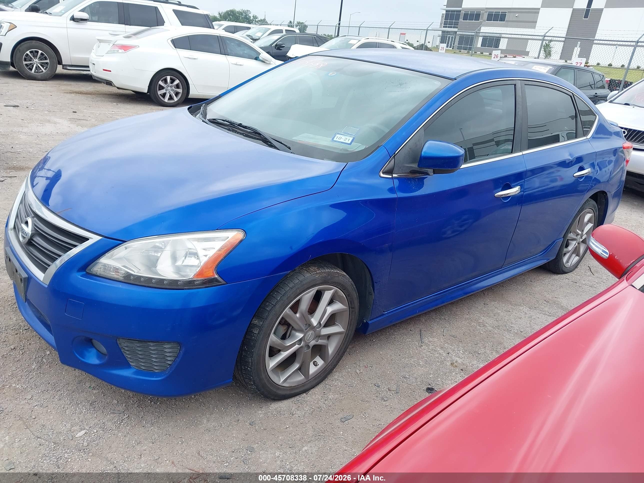 2013 Nissan Sentra Sr Синий vin: 3N1AB7AP7DL614770