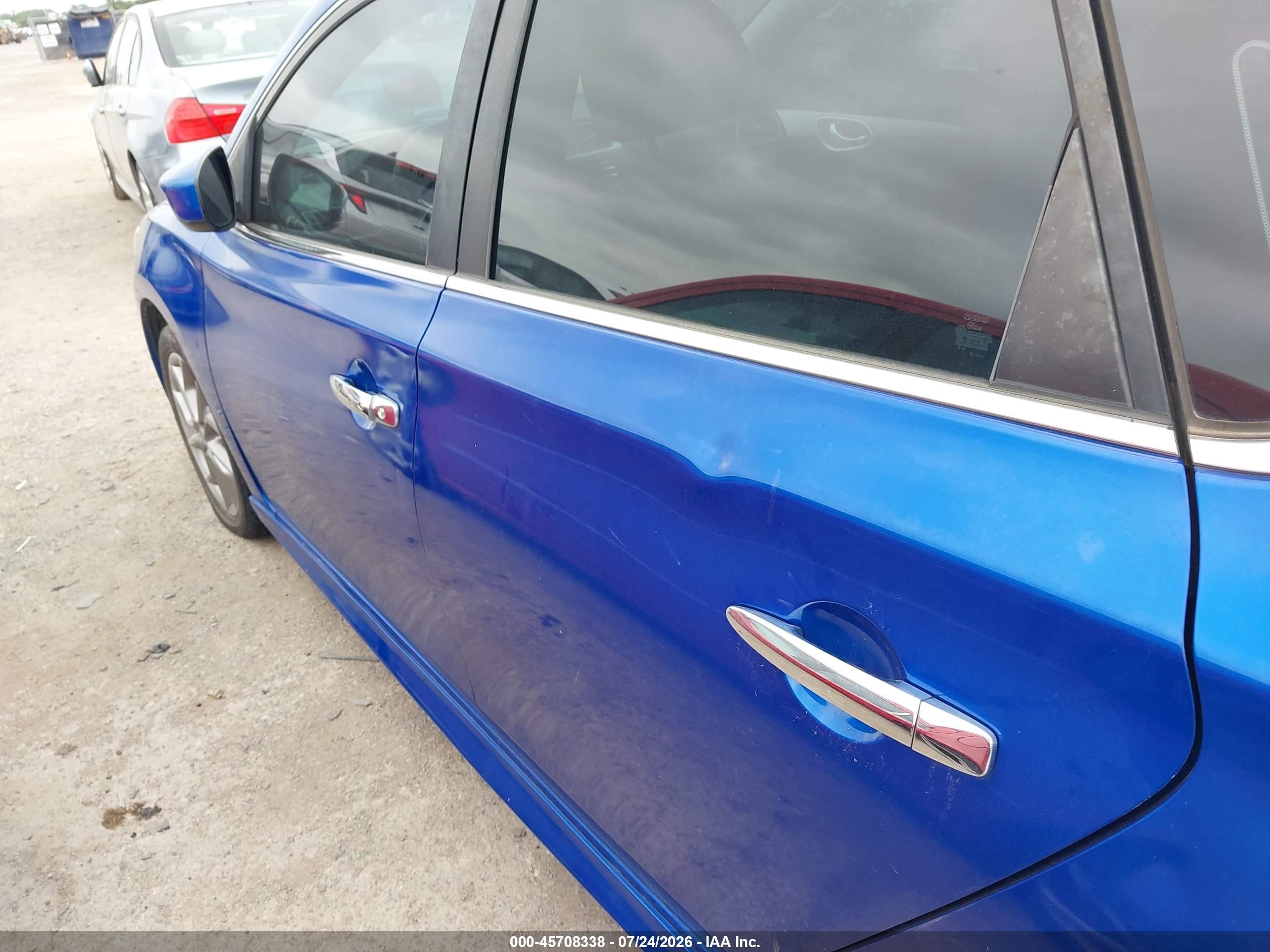 2013 Nissan Sentra Sr Синий vin: 3N1AB7AP7DL614770