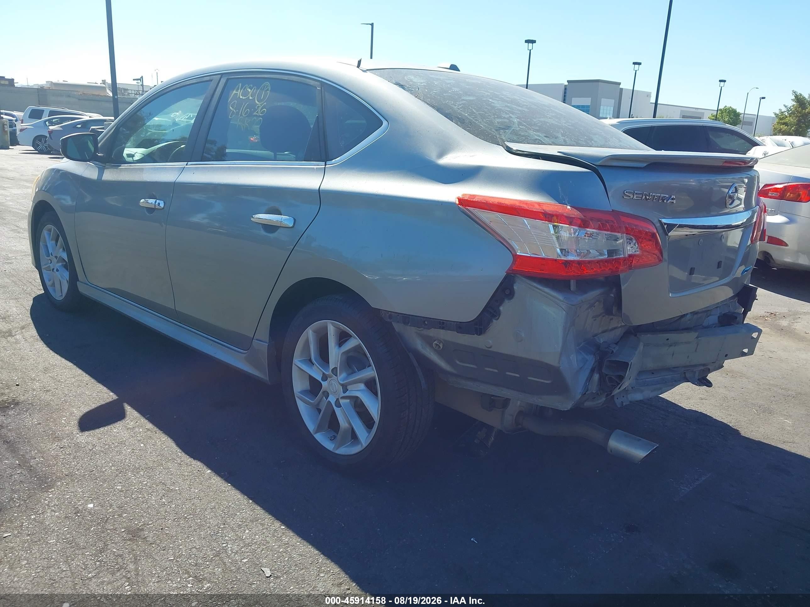 2013 Nissan Sentra Sr Серебряный vin: 3N1AB7AP7DL623615