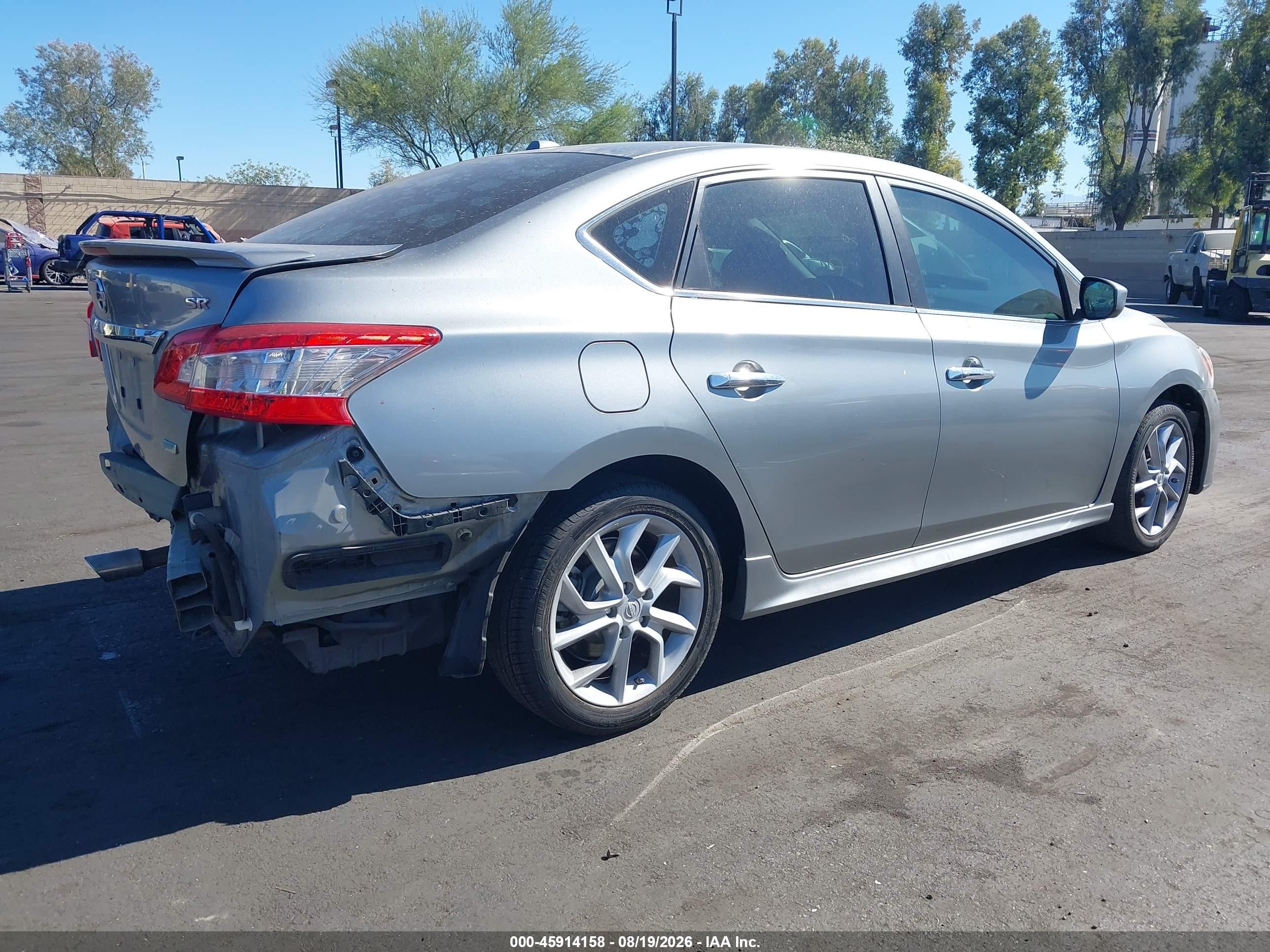 2013 Nissan Sentra Sr Серебряный vin: 3N1AB7AP7DL623615