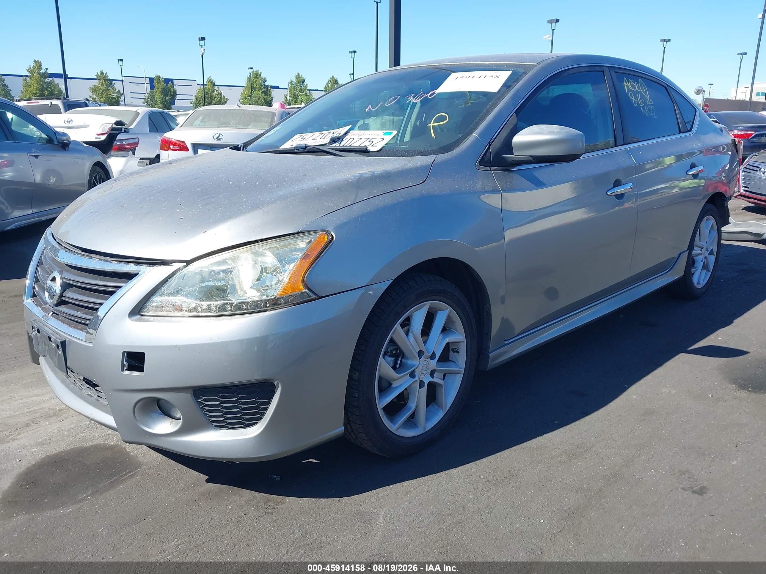 2013 Nissan Sentra Sr Серебряный vin: 3N1AB7AP7DL623615