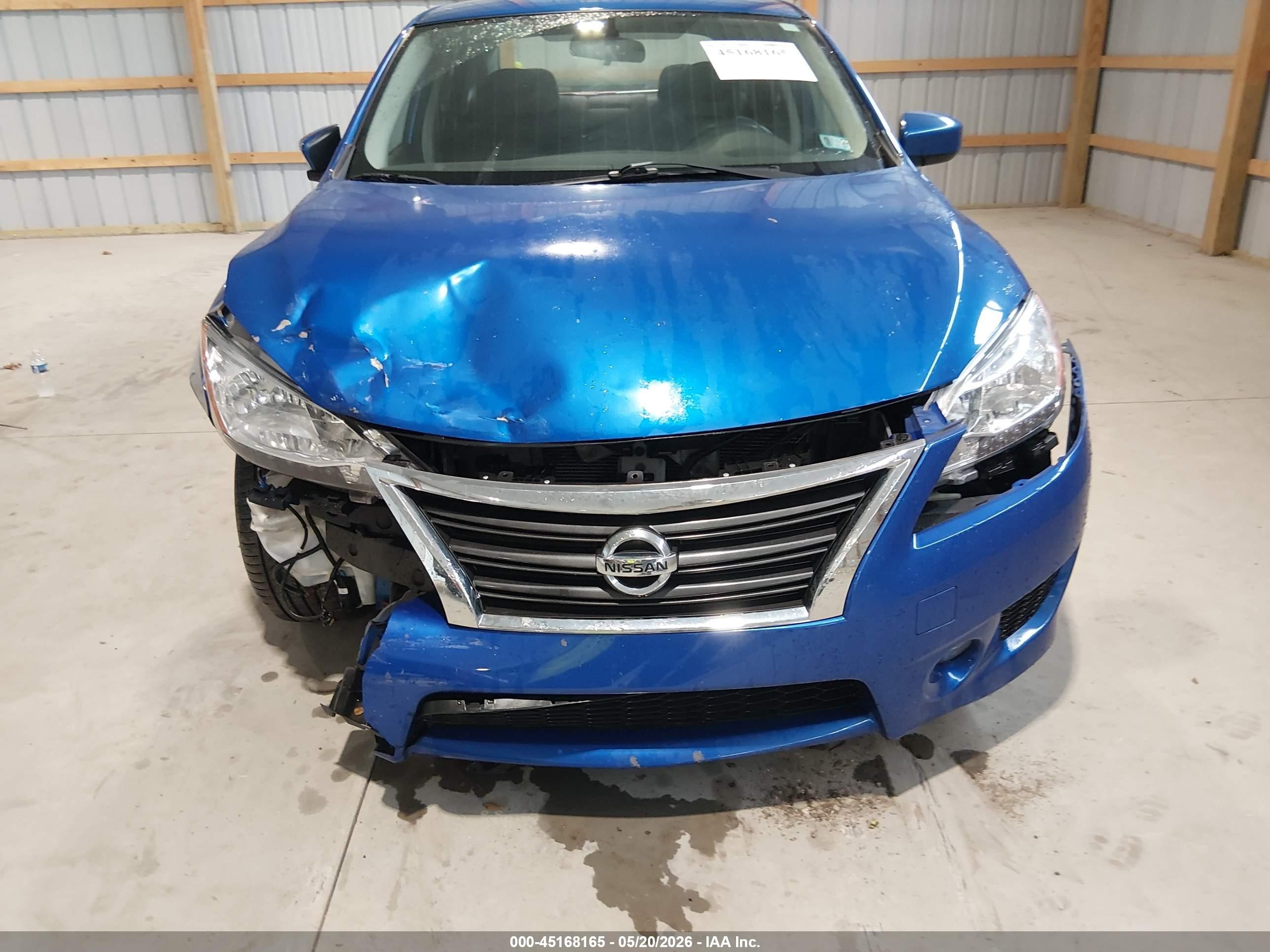 2013 Nissan Sentra Sr Blue vin: 3N1AB7AP7DL635618