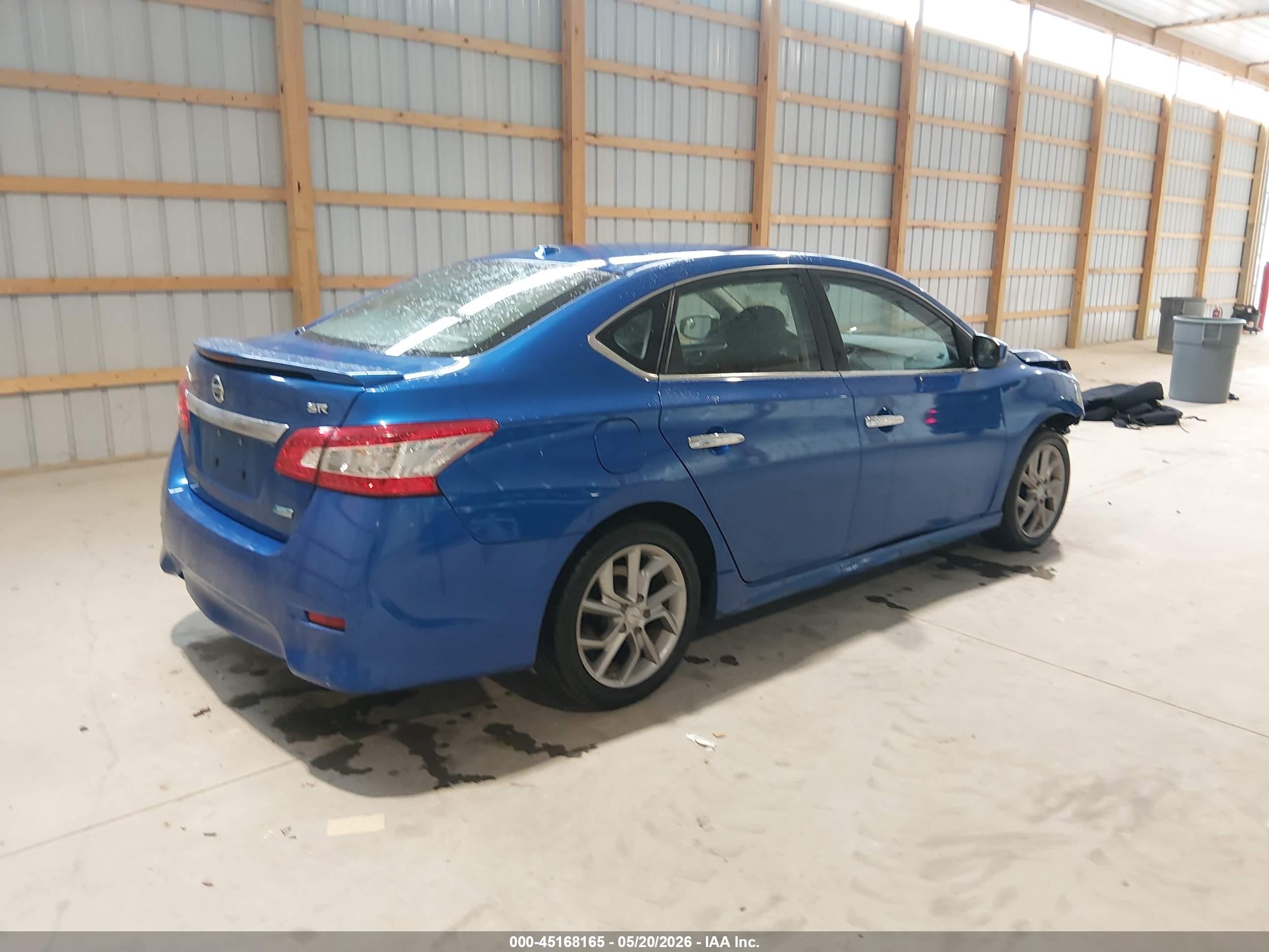 2013 Nissan Sentra Sr Blue vin: 3N1AB7AP7DL635618