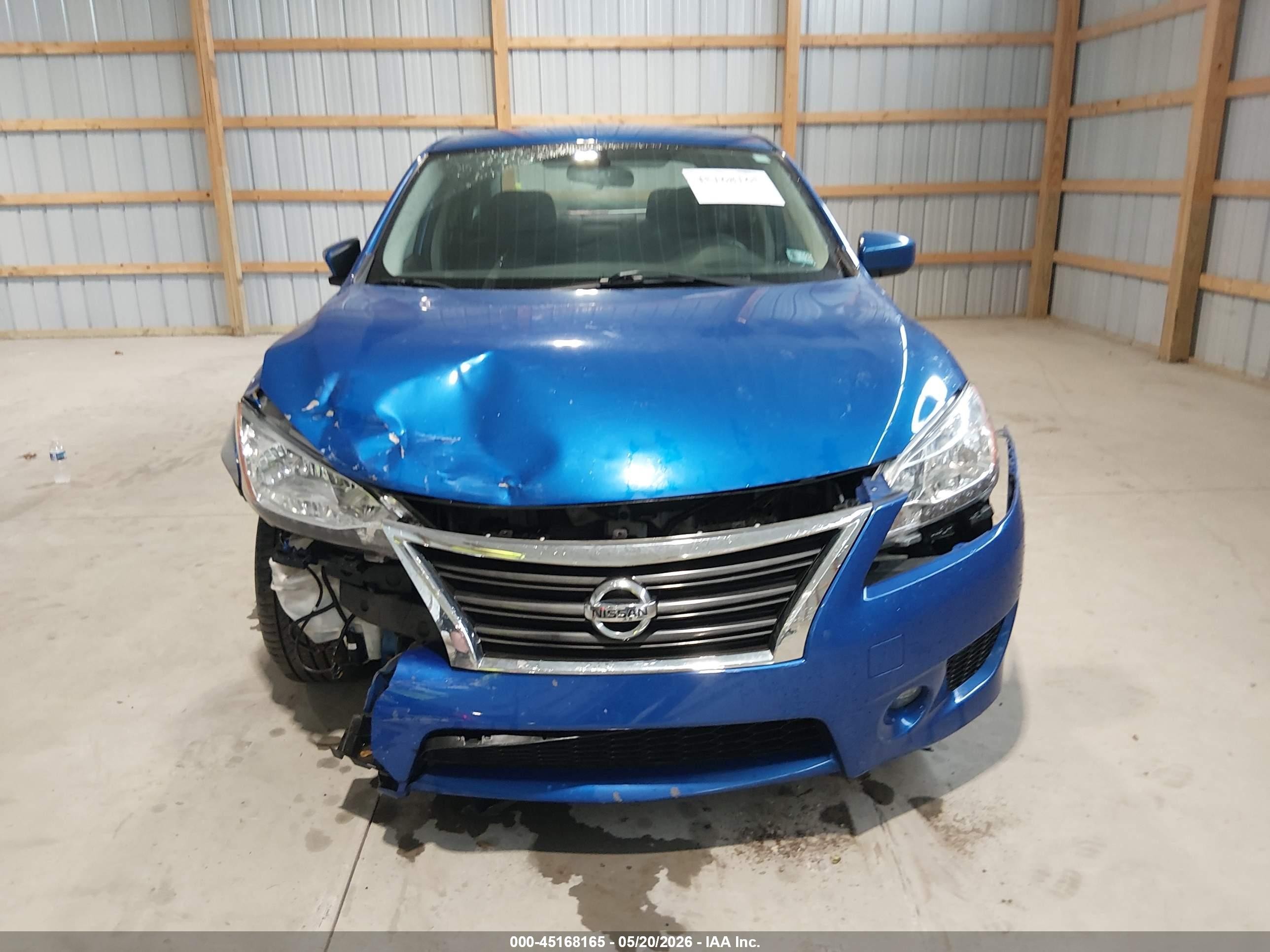 2013 Nissan Sentra Sr Blue vin: 3N1AB7AP7DL635618