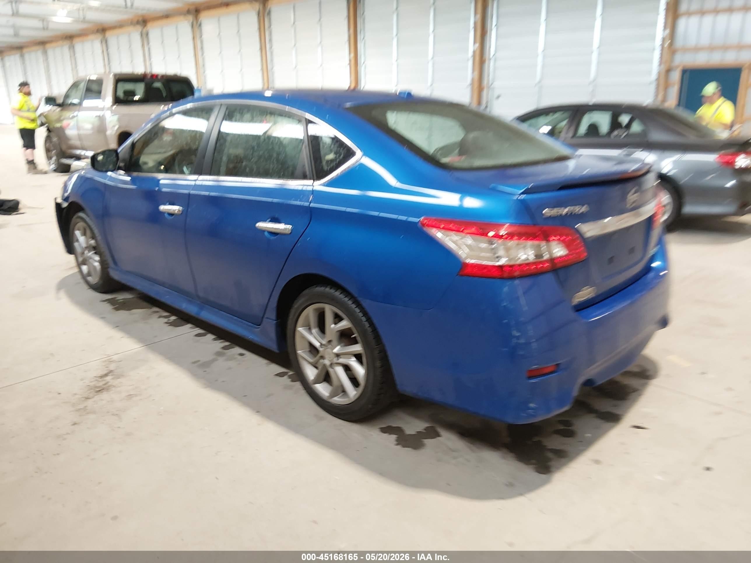 2013 Nissan Sentra Sr Blue vin: 3N1AB7AP7DL635618