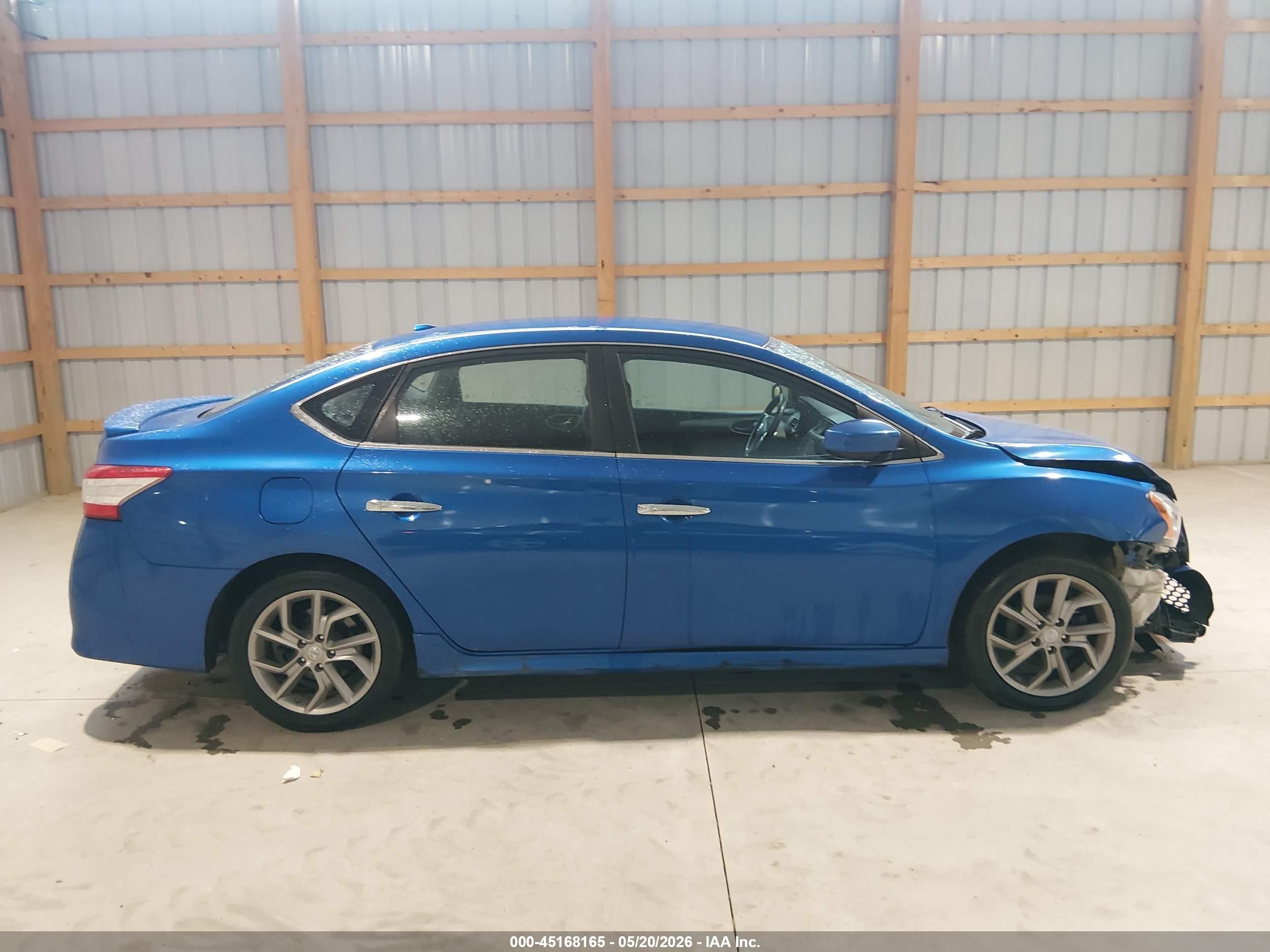 2013 Nissan Sentra Sr Blue vin: 3N1AB7AP7DL635618