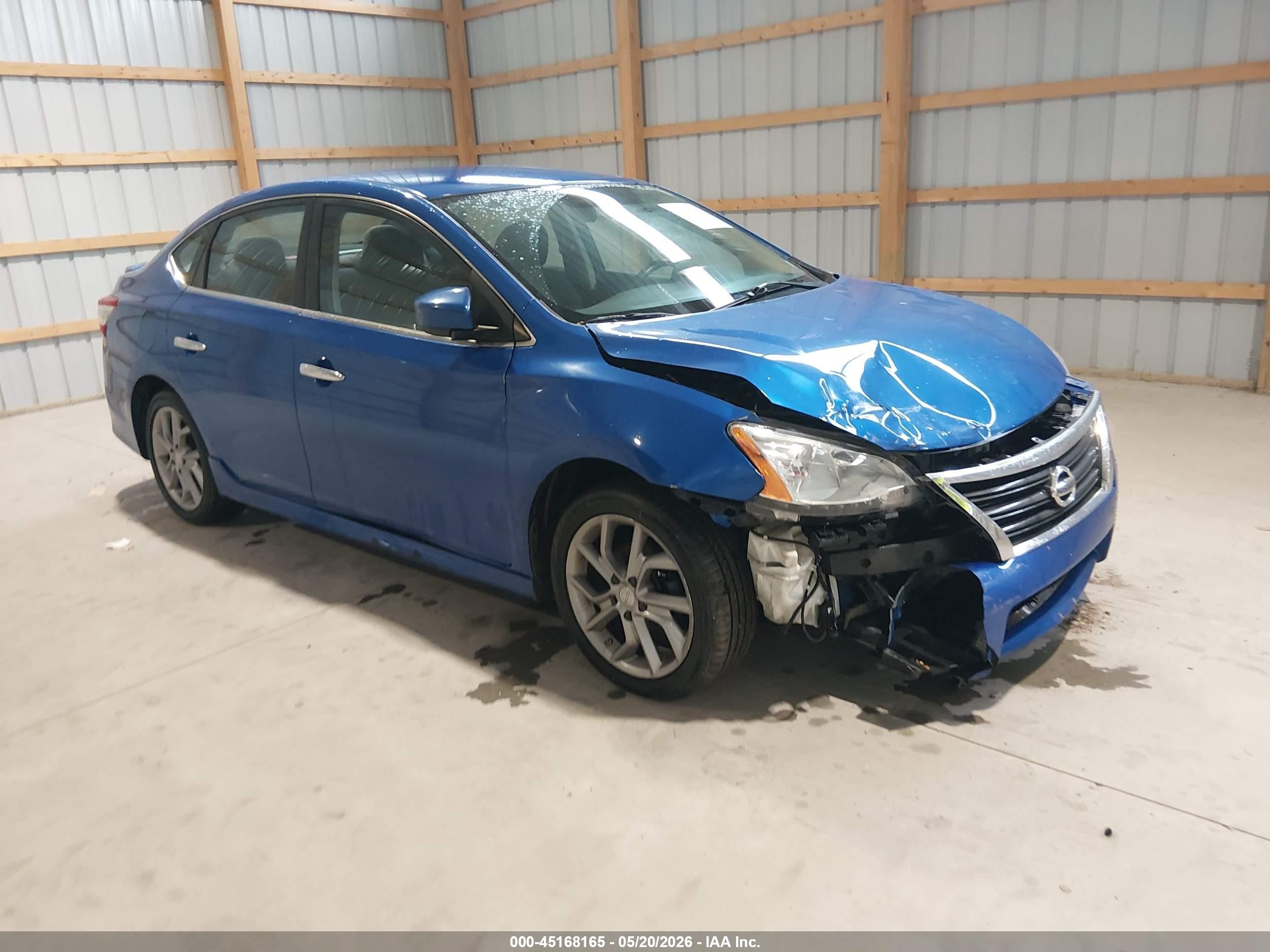 2013 Nissan Sentra Sr Blue vin: 3N1AB7AP7DL635618