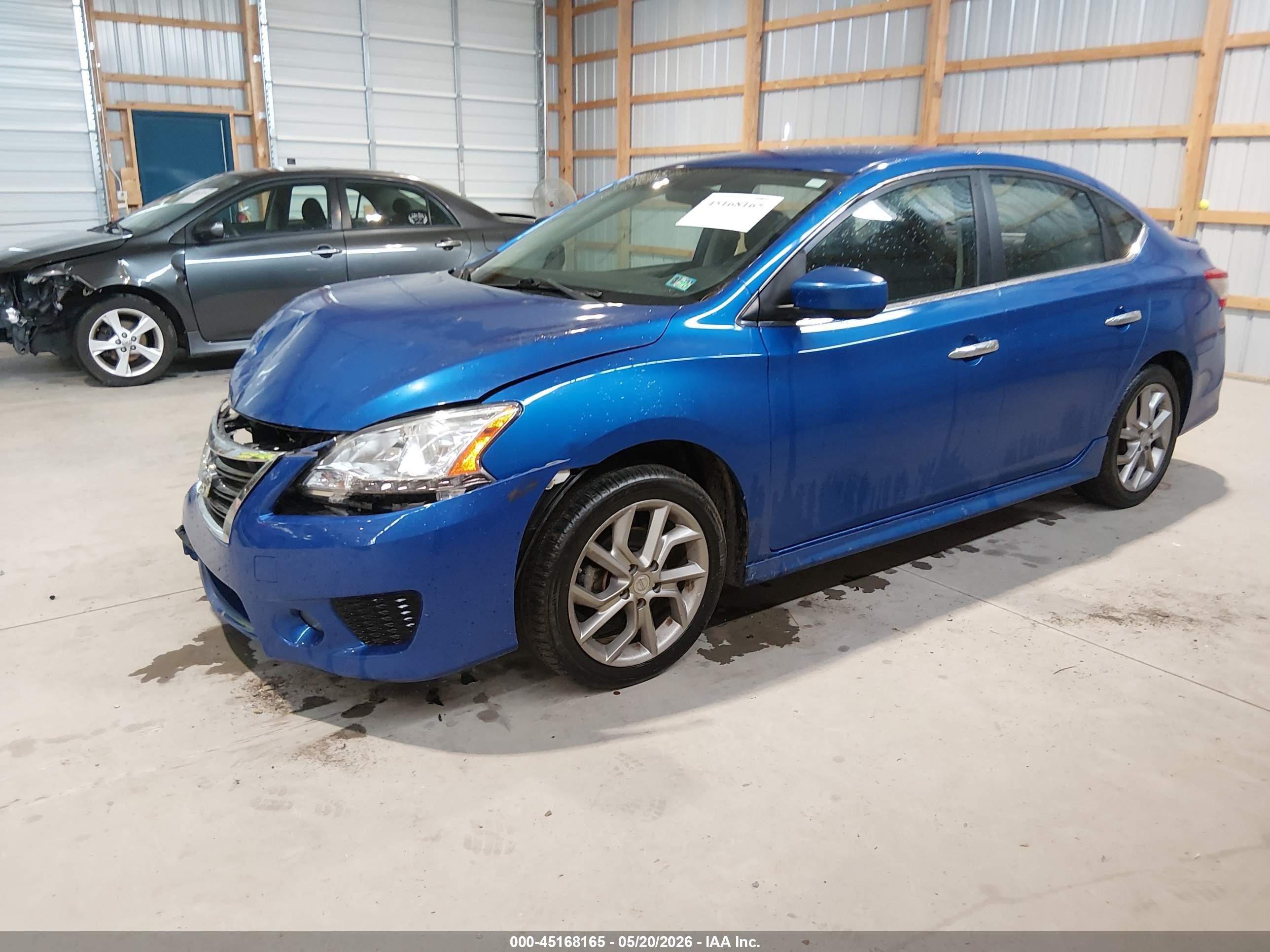 2013 Nissan Sentra Sr Blue vin: 3N1AB7AP7DL635618