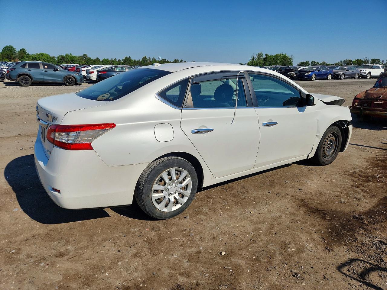 2013 Nissan Sentra S White vin: 3N1AB7AP7DL636428