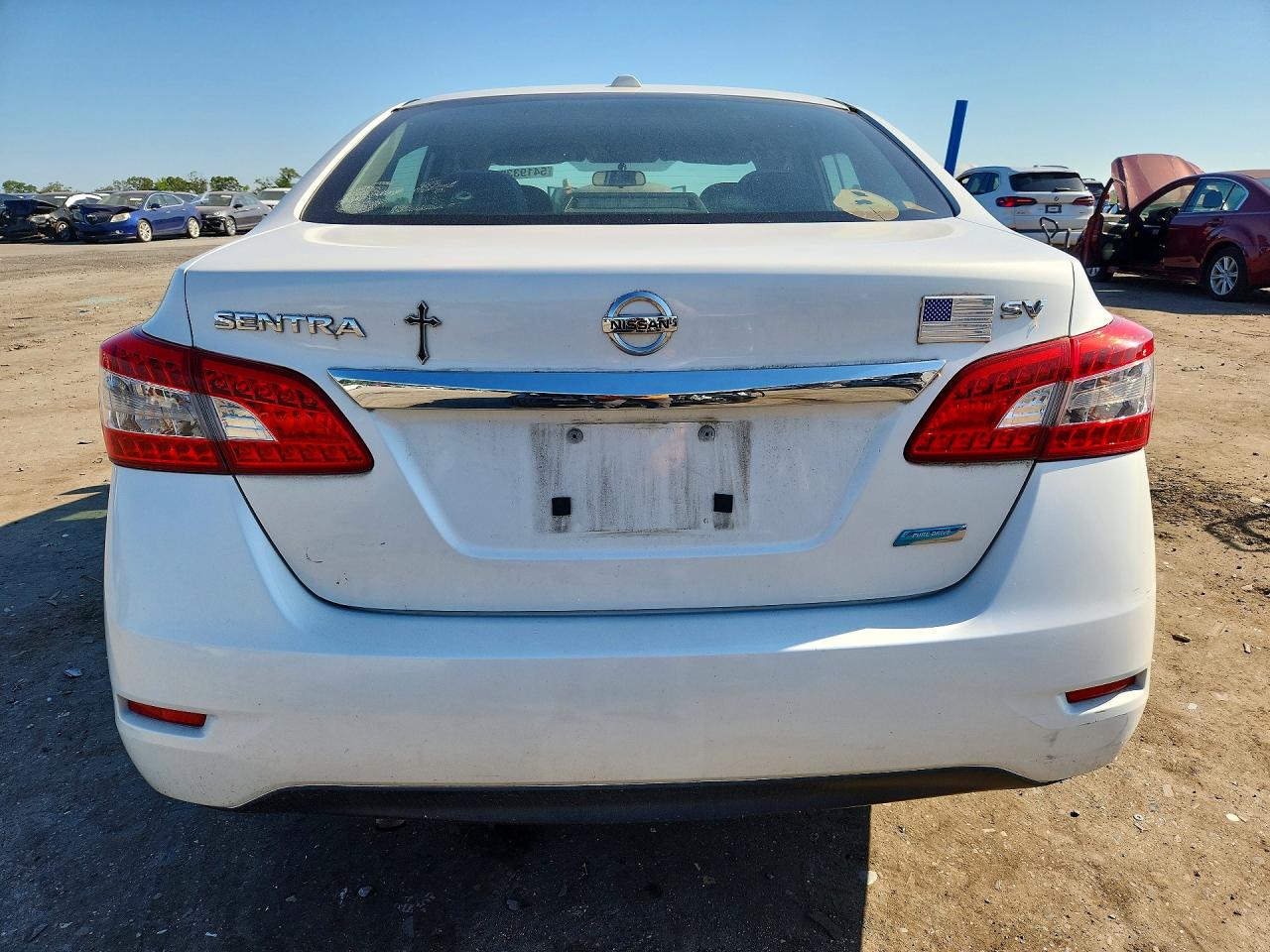 2013 Nissan Sentra S White vin: 3N1AB7AP7DL636428