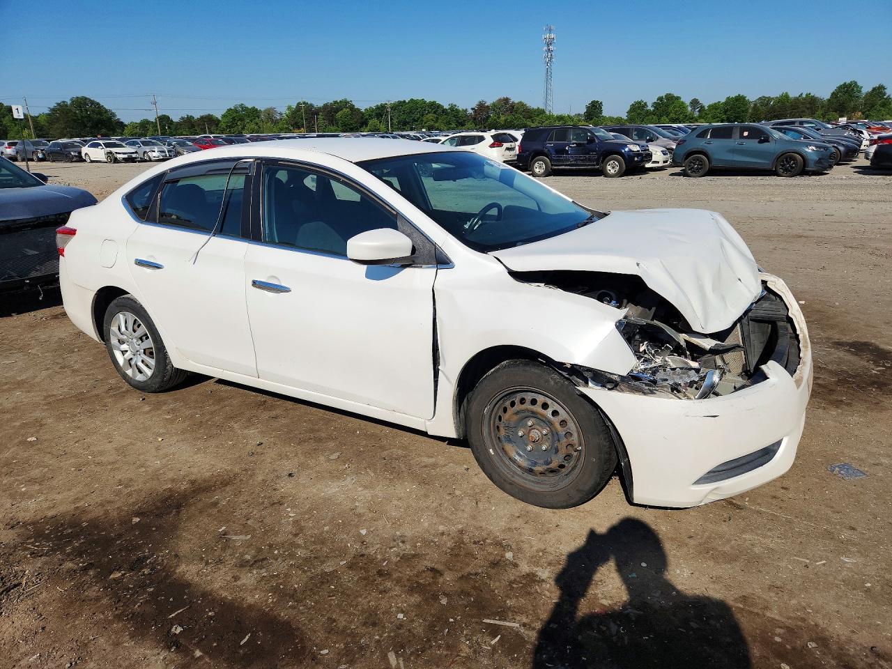 2013 Nissan Sentra S White vin: 3N1AB7AP7DL636428