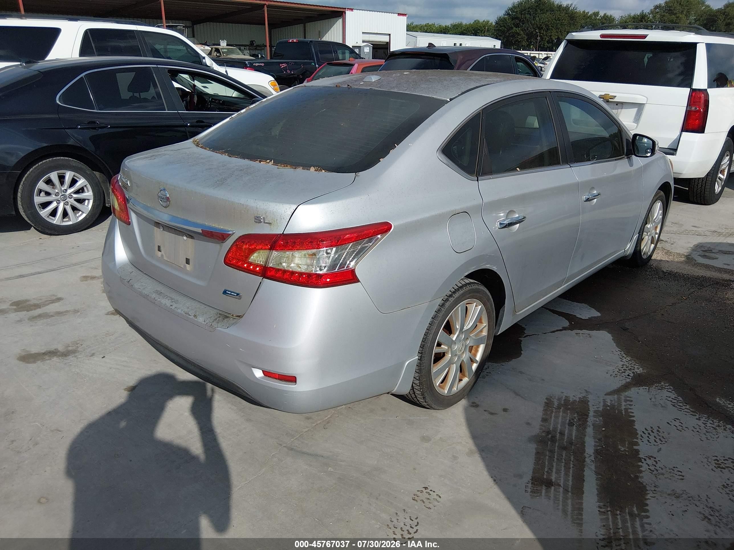 2013 Nissan Sentra Sl Silver vin: 3N1AB7AP7DL662947