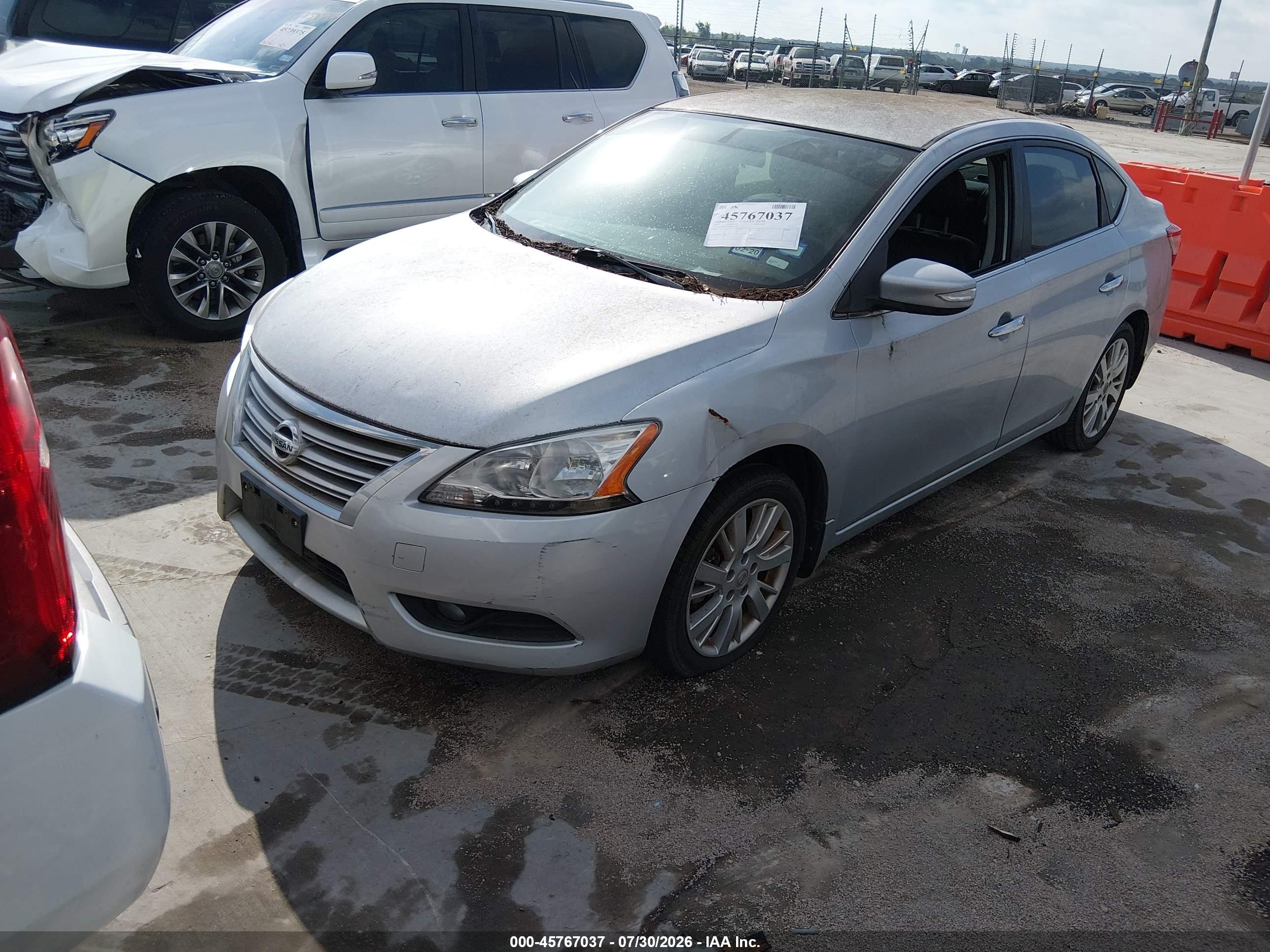 2013 Nissan Sentra Sl Silver vin: 3N1AB7AP7DL662947