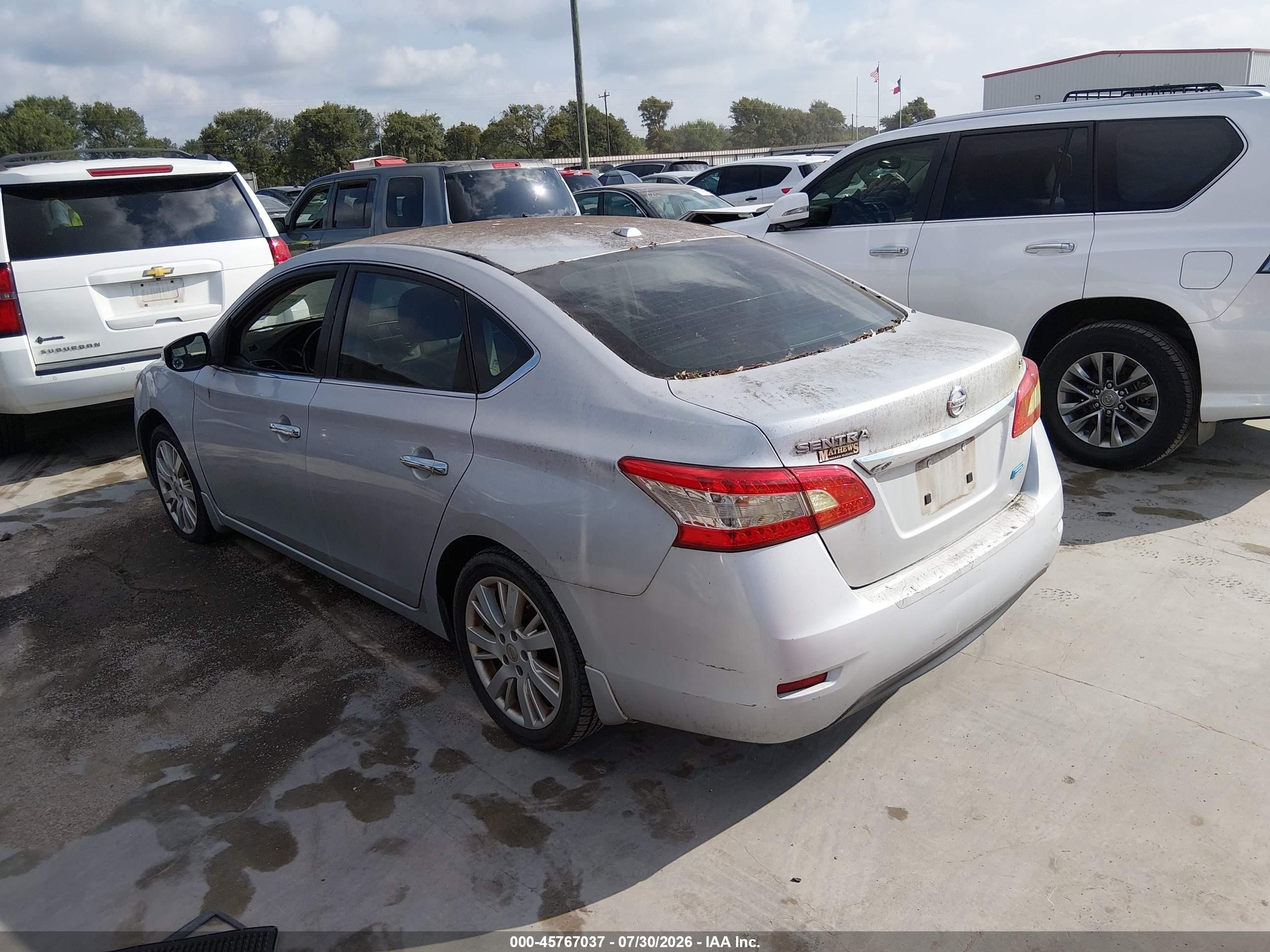 2013 Nissan Sentra Sl Silver vin: 3N1AB7AP7DL662947