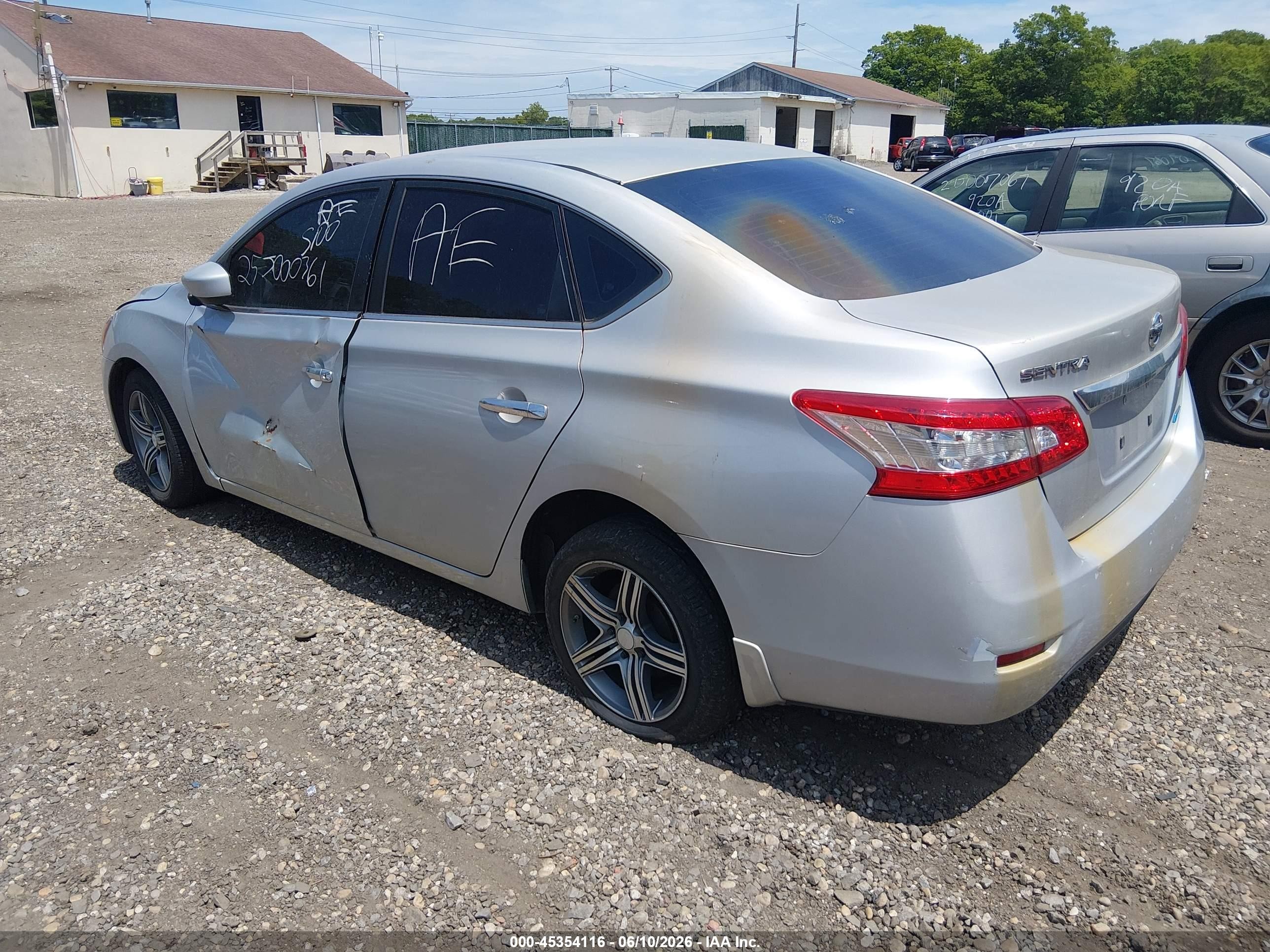 2013 Nissan Sentra Sv Silver vin: 3N1AB7AP7DL664035