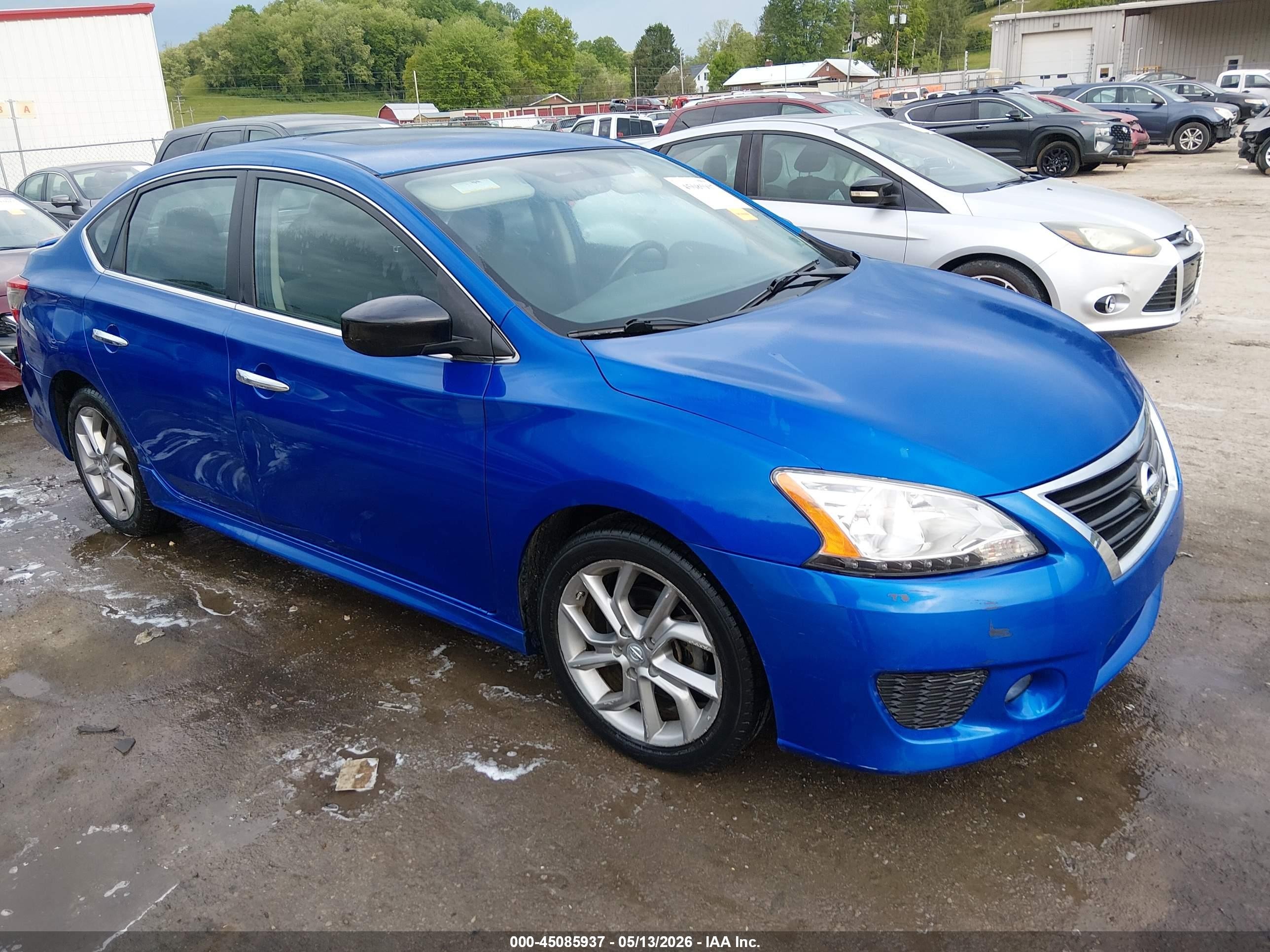 2013 Nissan Sentra Sr Blue vin: 3N1AB7AP7DL670725