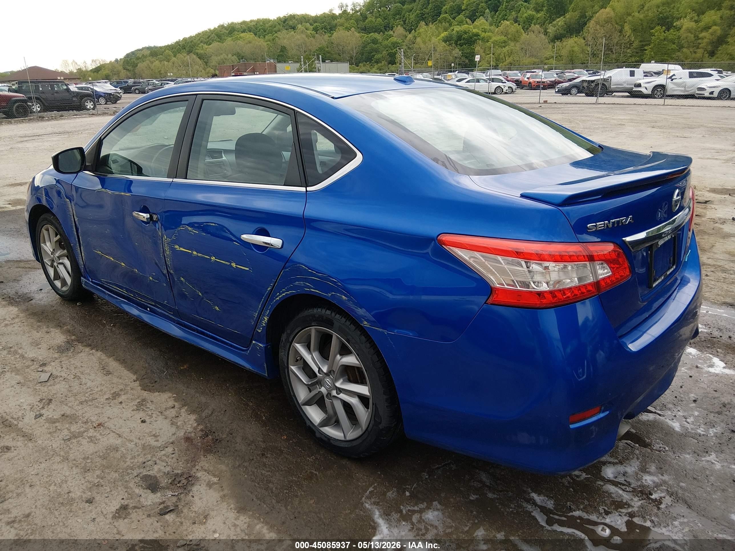 2013 Nissan Sentra Sr Blue vin: 3N1AB7AP7DL670725