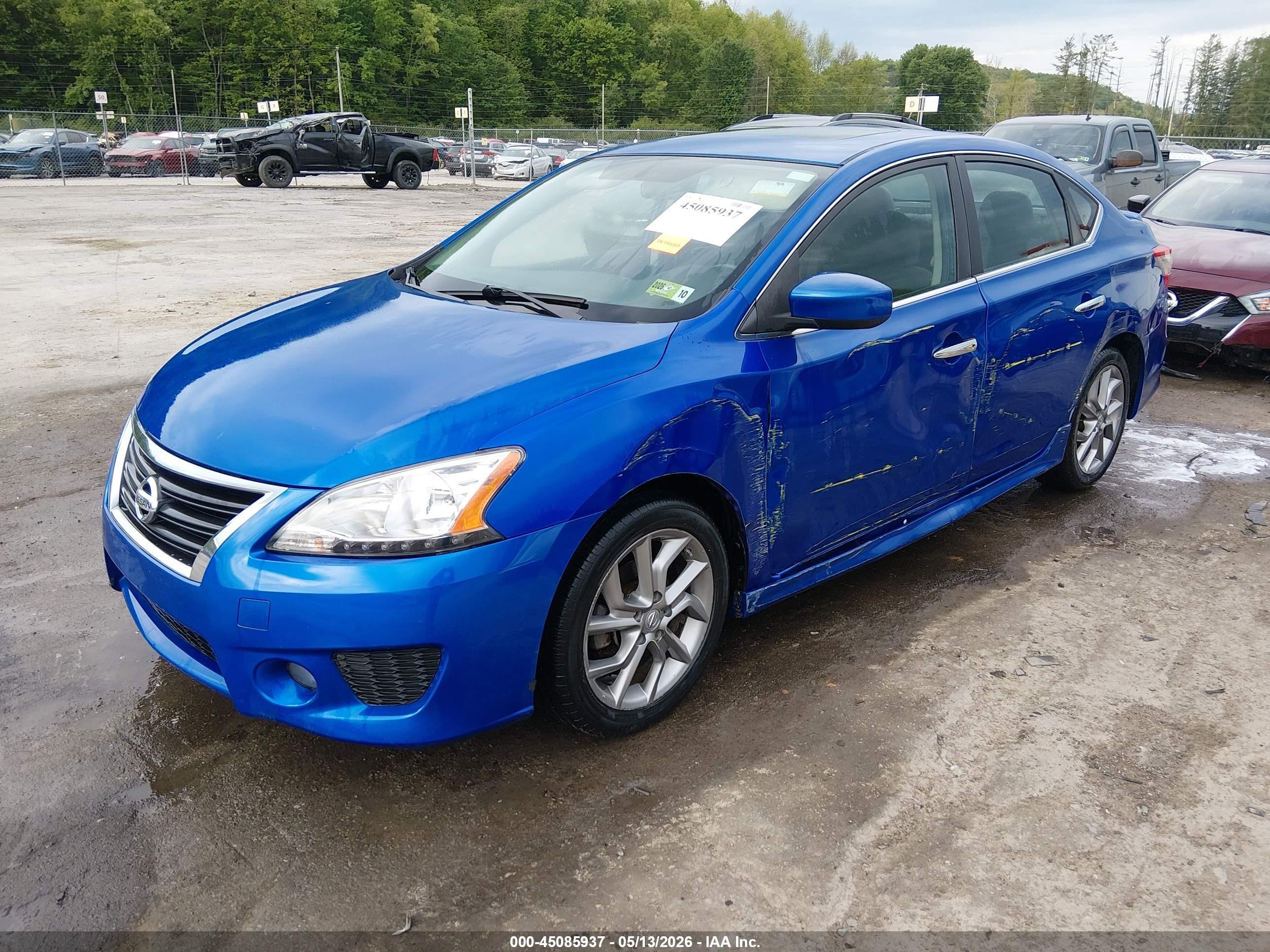2013 Nissan Sentra Sr Blue vin: 3N1AB7AP7DL670725