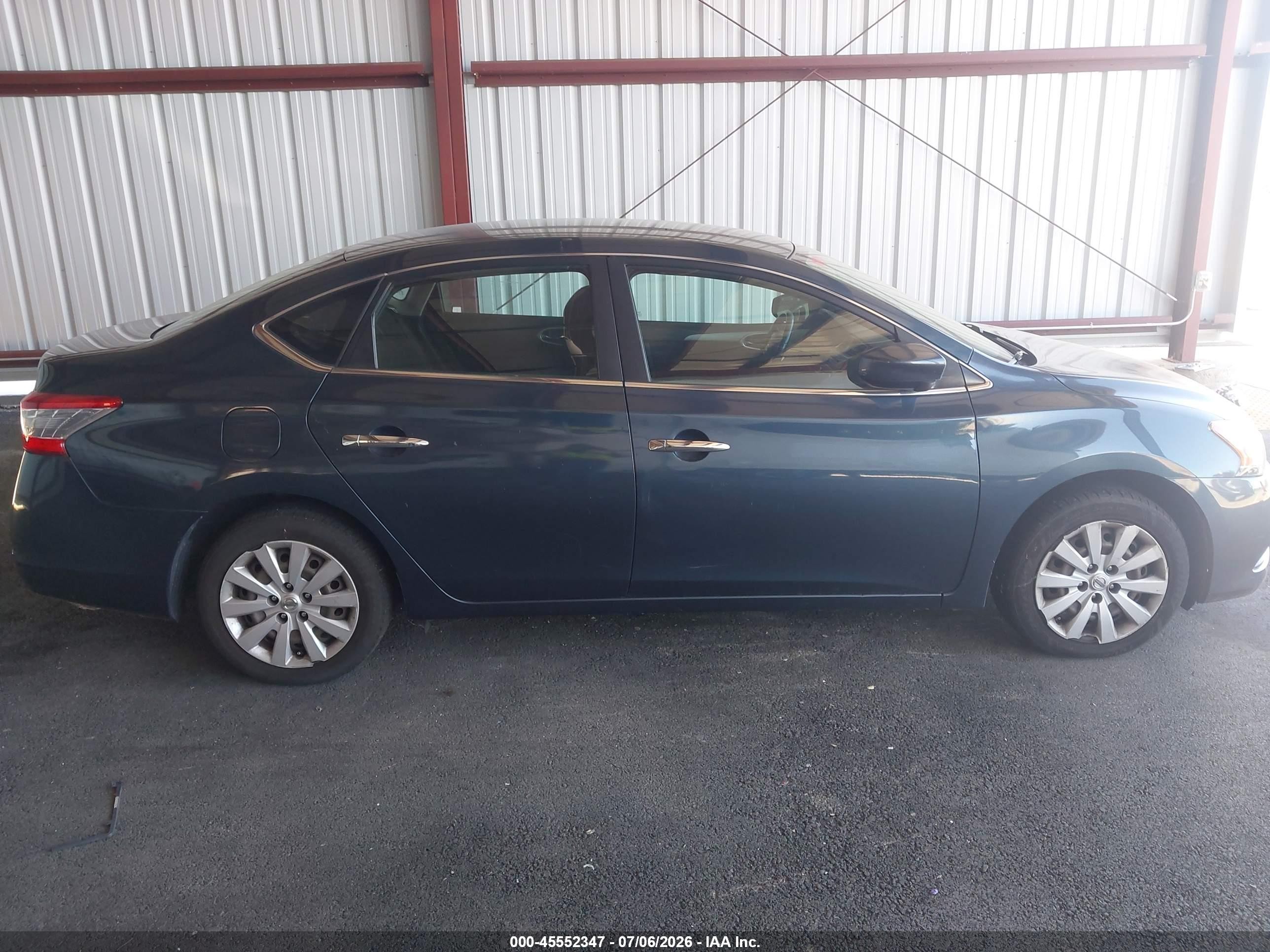 2013 Nissan Sentra S Teal vin: 3N1AB7AP7DL671213